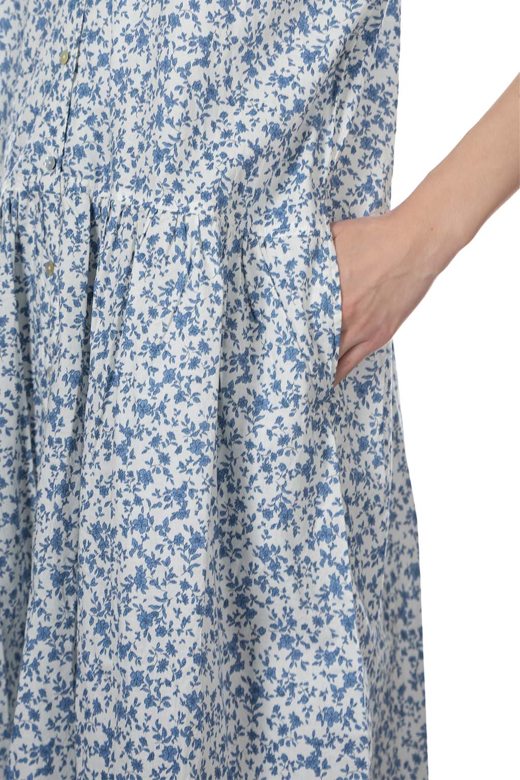 A+koloni - Cotton Broad Front Open Dress - Off White