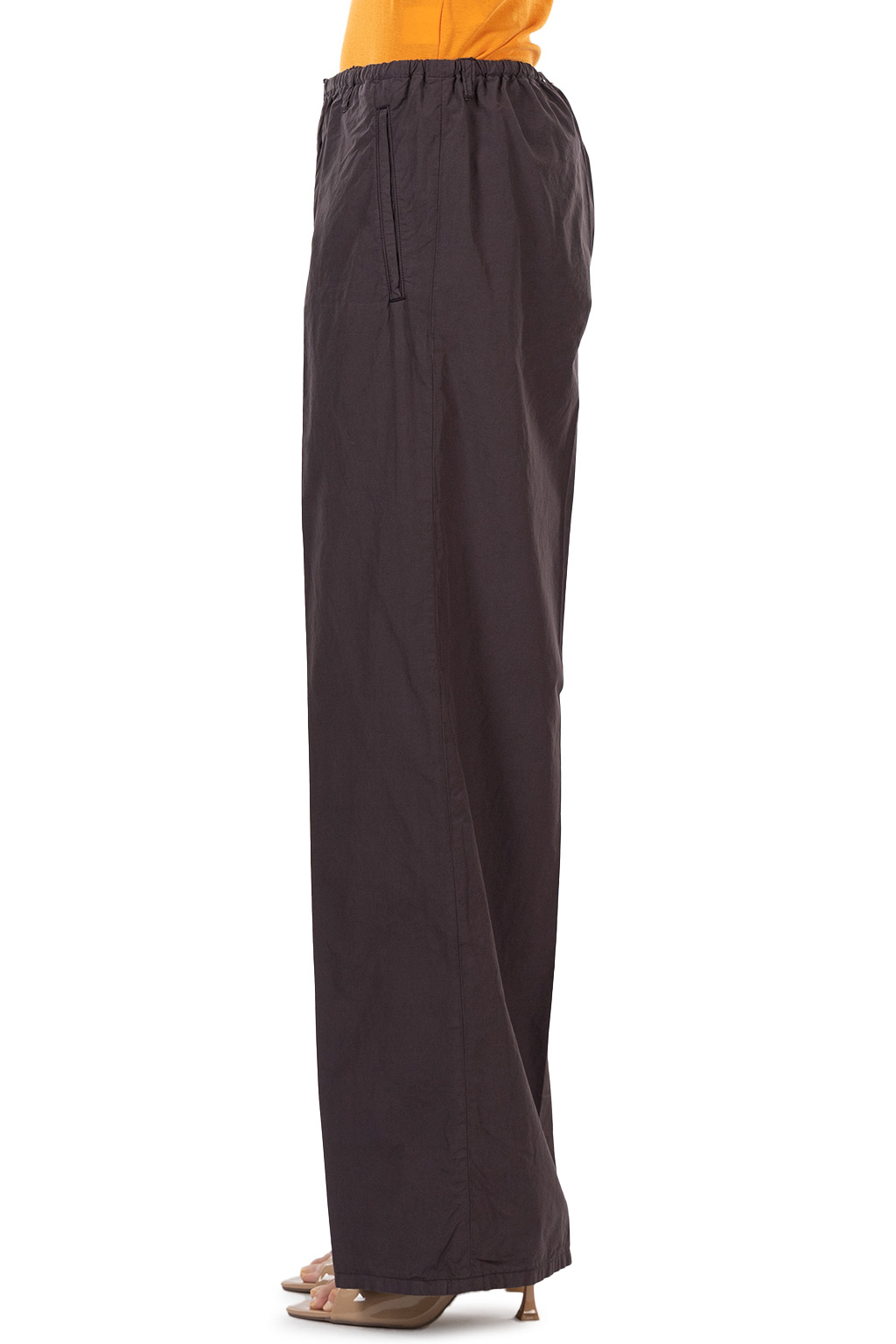 AURALEE - Garment-Dyed Finx Shuttle Weather Drawstring Pants - Dark Brown