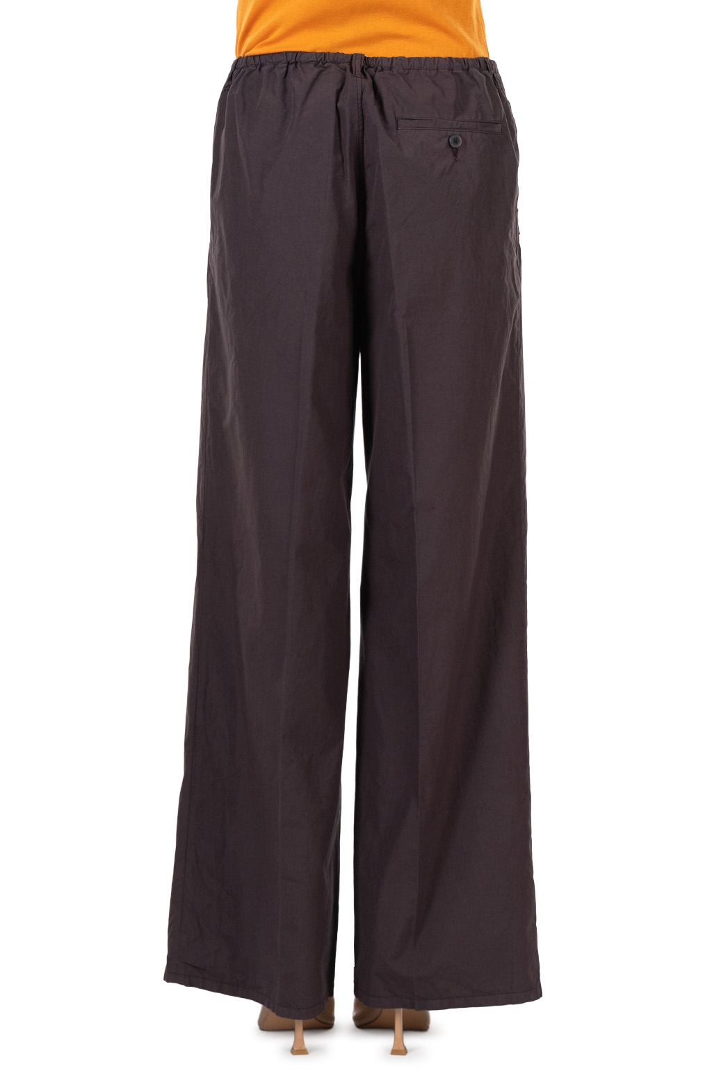 AURALEE - Garment-Dyed Finx Shuttle Weather Drawstring Pants - Dark Brown