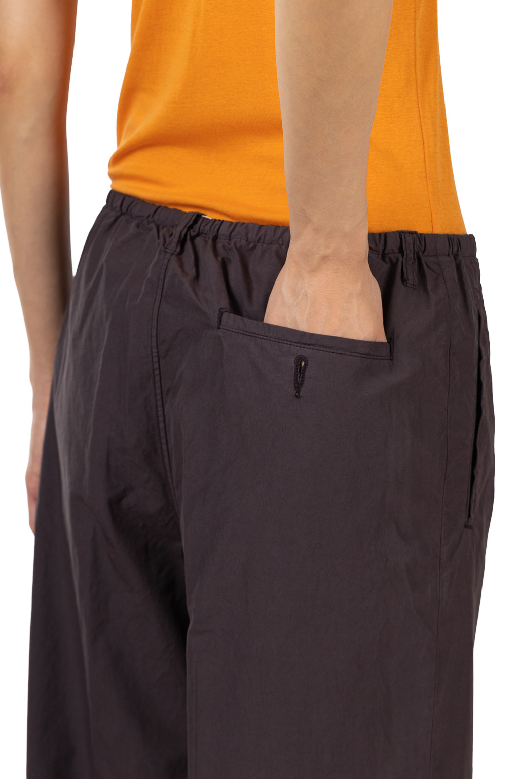 AURALEE - Garment-Dyed Finx Shuttle Weather Drawstring Pants - Dark Brown