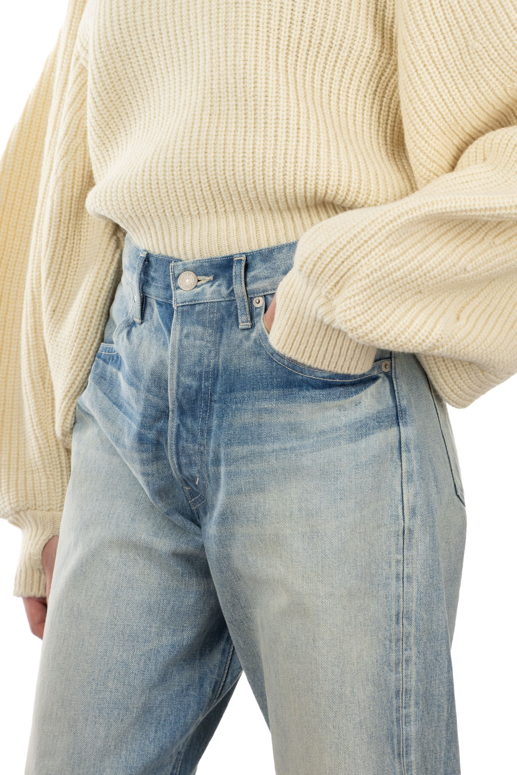 AURALEE - Selvedge Faded Heavy Denim Pants - Faded Indigo