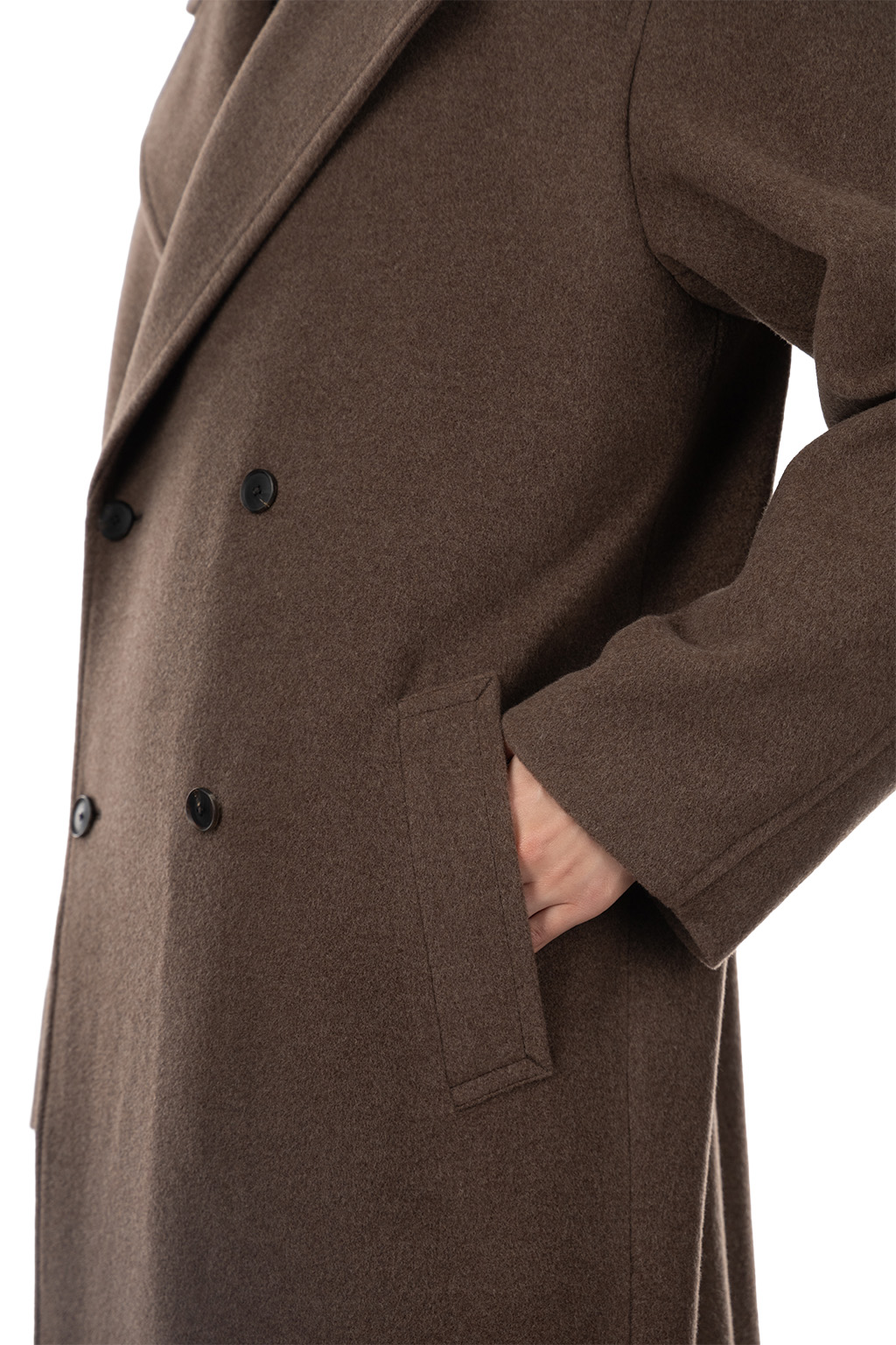 AURALEE - Super Fine Wool Mosser Chesterfield Coat - Top Brown