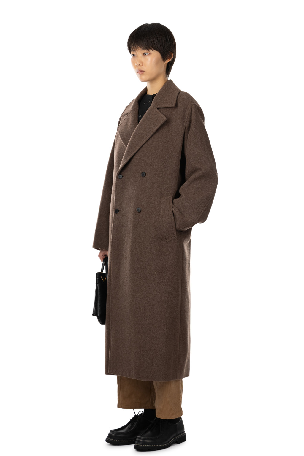 AURALEE - Super Fine Wool Mosser Chesterfield Coat - Top Brown