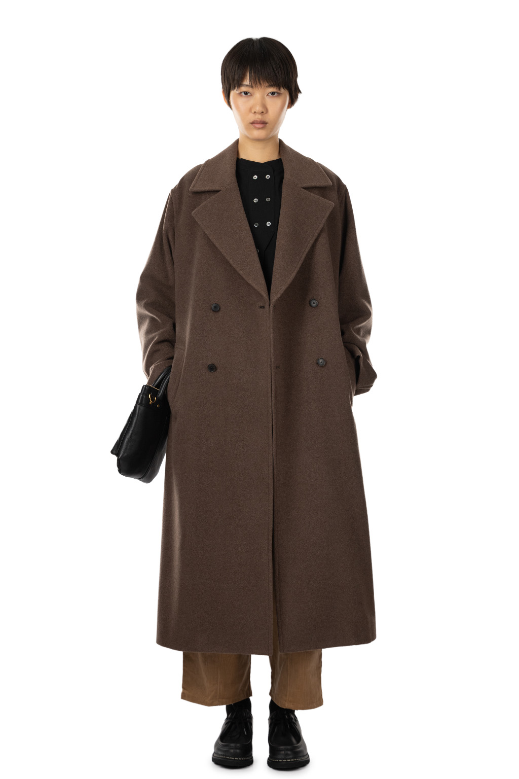 AURALEE - Super Fine Wool Mosser Chesterfield Coat - Top Brown