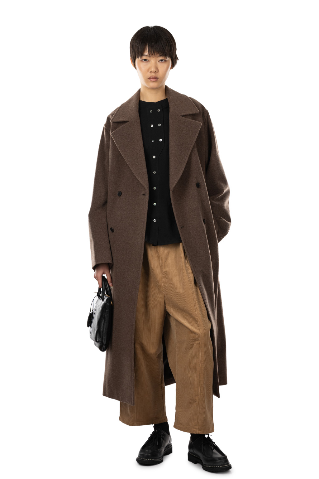 AURALEE - Super Fine Wool Mosser Chesterfield Coat - Top Brown