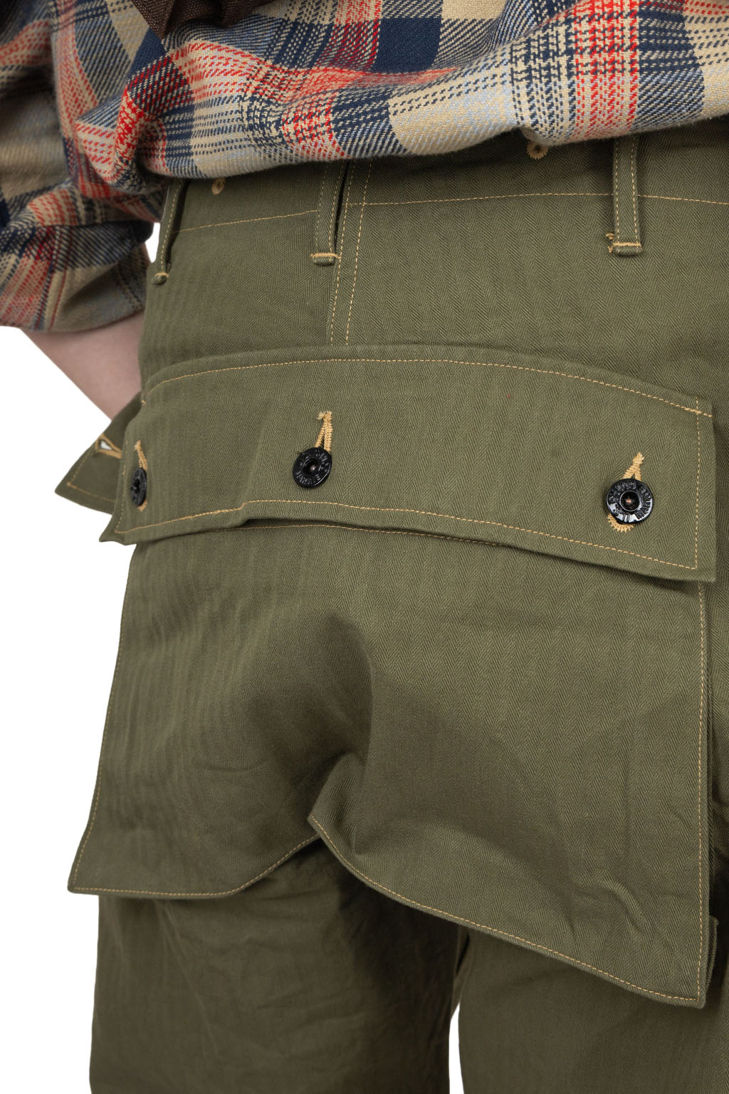 Buzz Rickson's - U.S.Marine Corps M-1944 Herringbone Pants - Olive