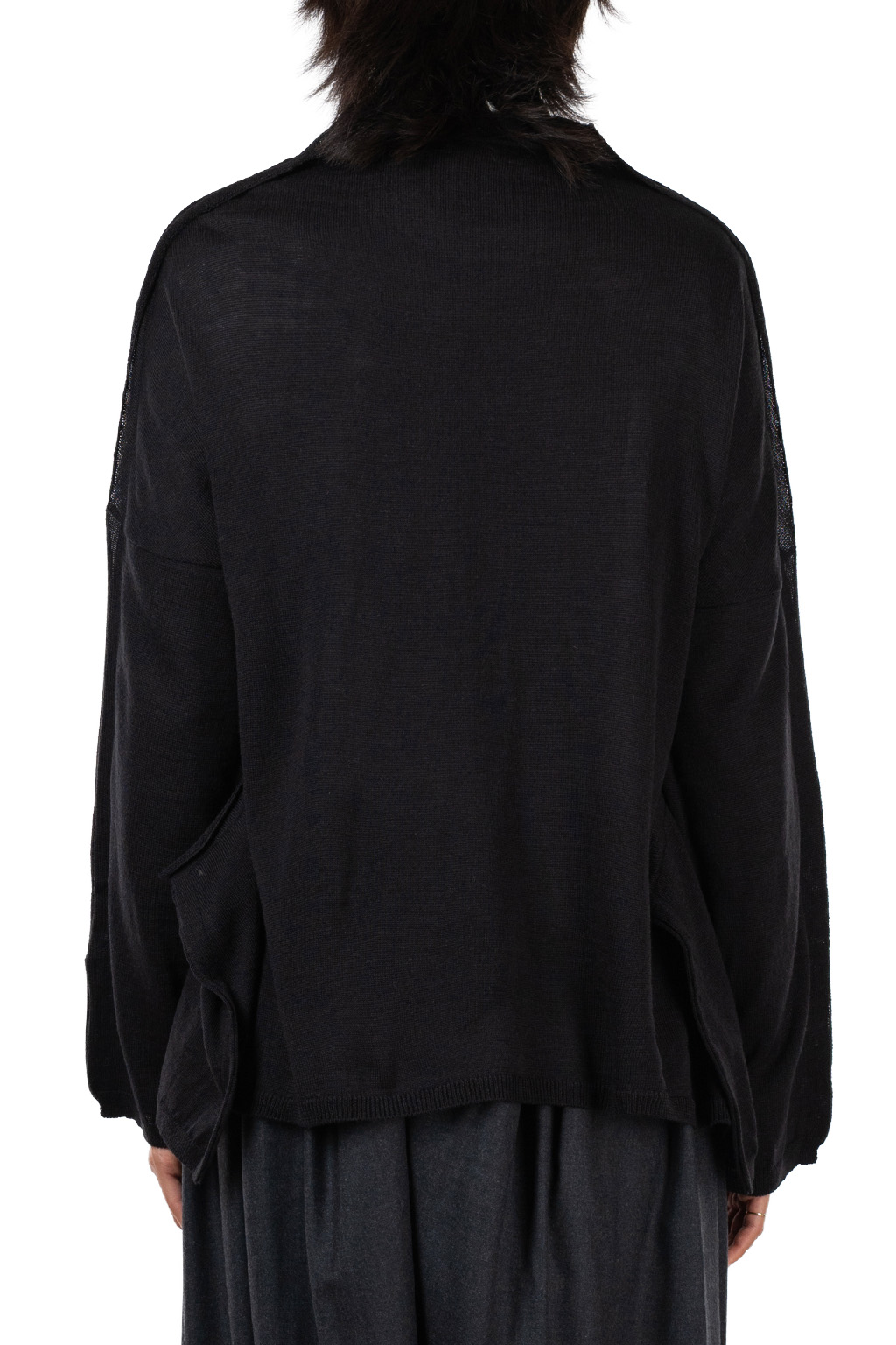 Comme Des Garcons Comme Des Garcons  - Crew Neck Acrylic Wool Jersey Sweater - Black