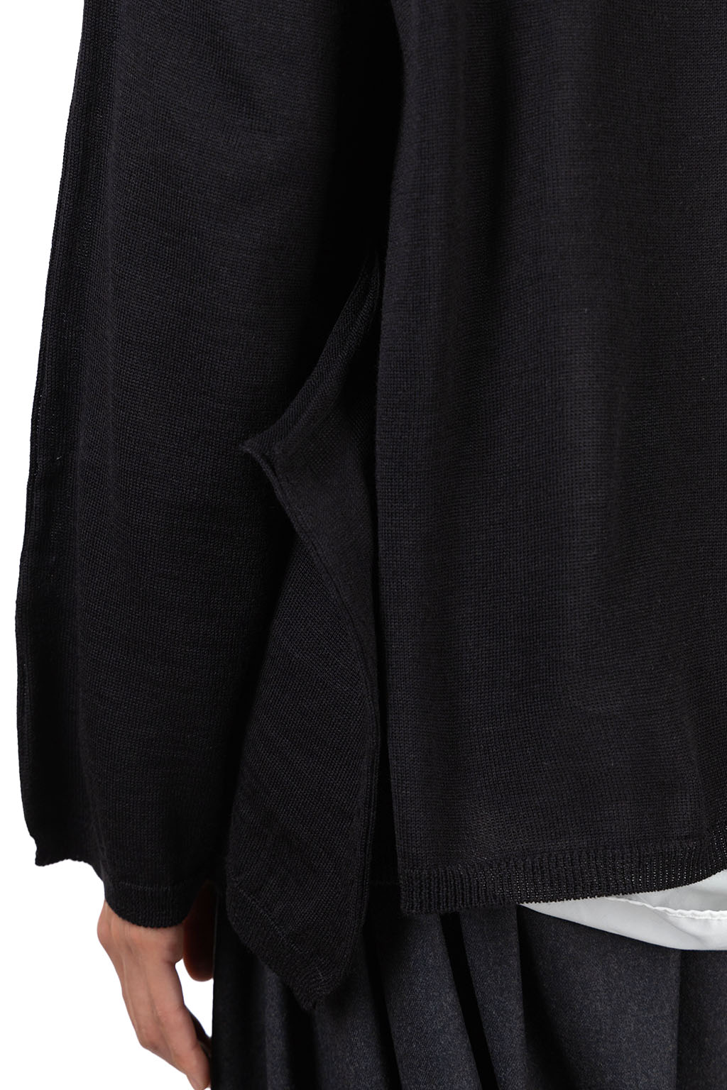 Comme Des Garcons Comme Des Garcons  - Crew Neck Acrylic Wool Jersey Sweater - Black