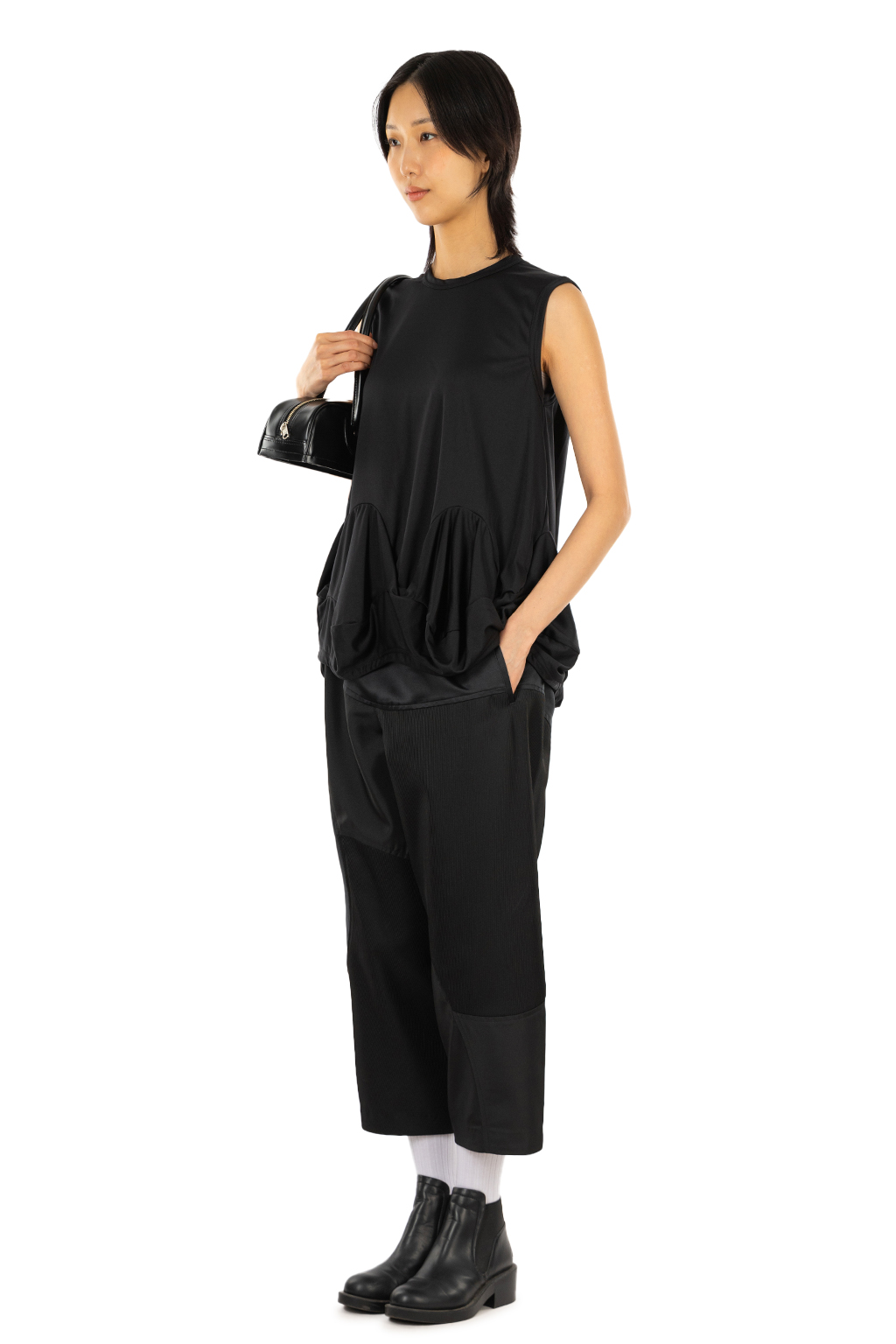 Comme Des Garcons Comme Des Garcons  - Peplum Sleeveless Top - Black