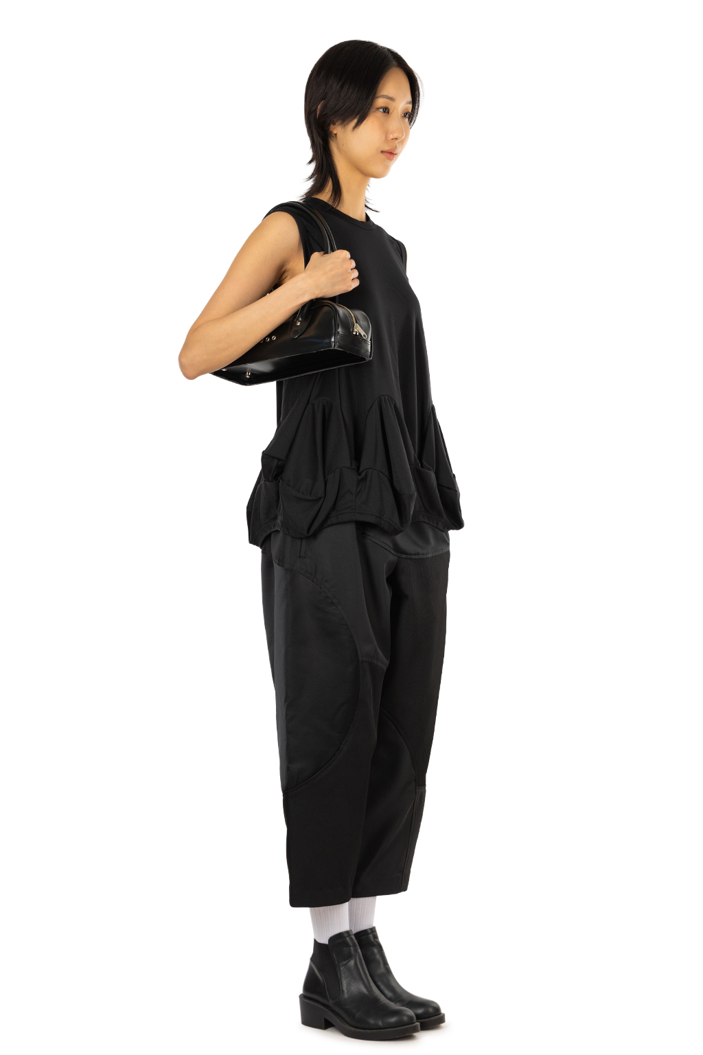 Comme Des Garcons Comme Des Garcons  - Peplum Sleeveless Top - Black