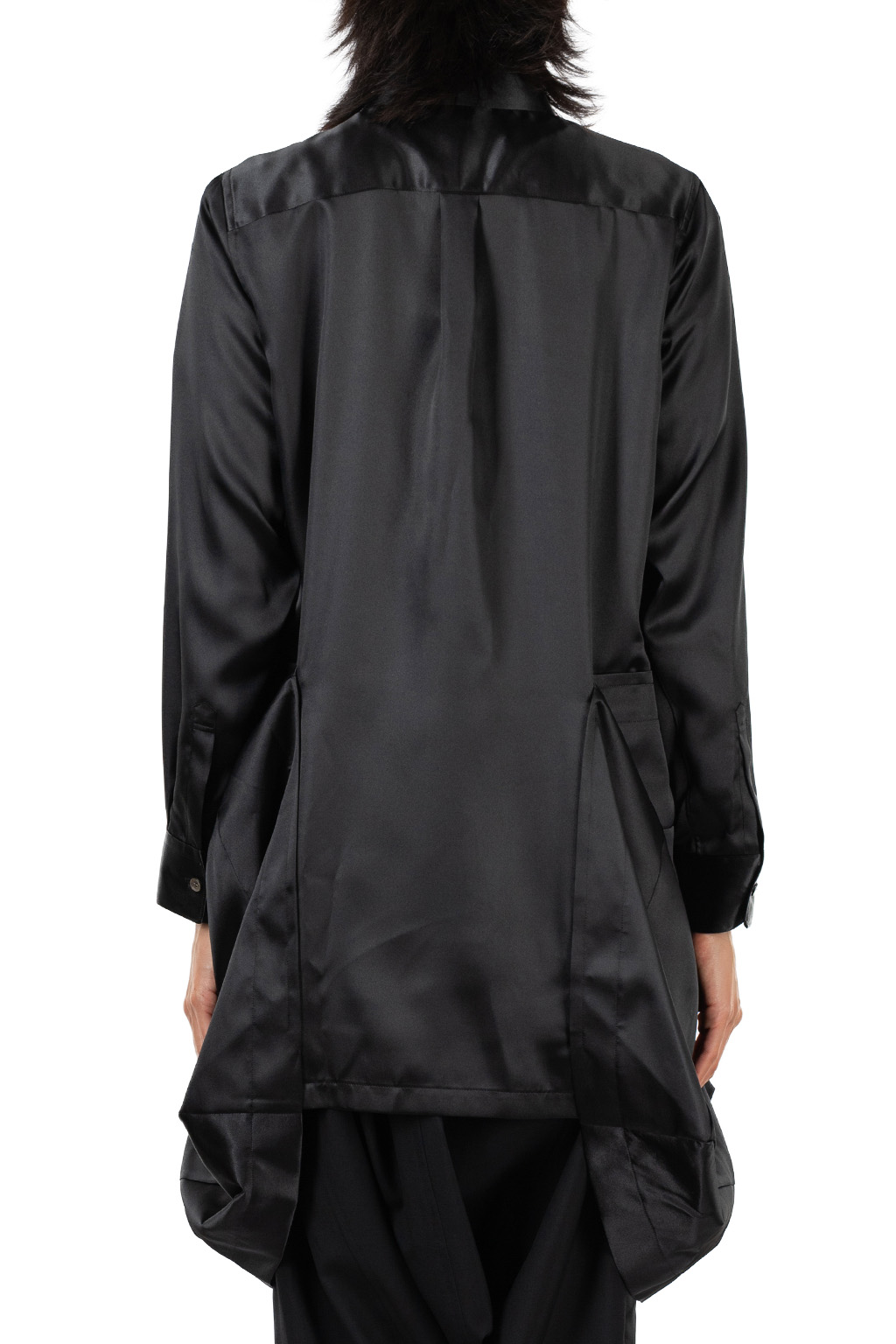 Comme Des Garcons Comme Des Garcons  - Satin Long Shirt - Black