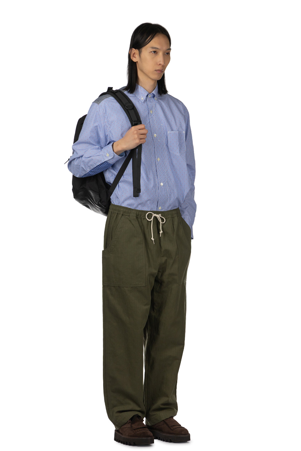 Comme Des Garcons Homme - Men's Cotton Linen Pants - Khaki