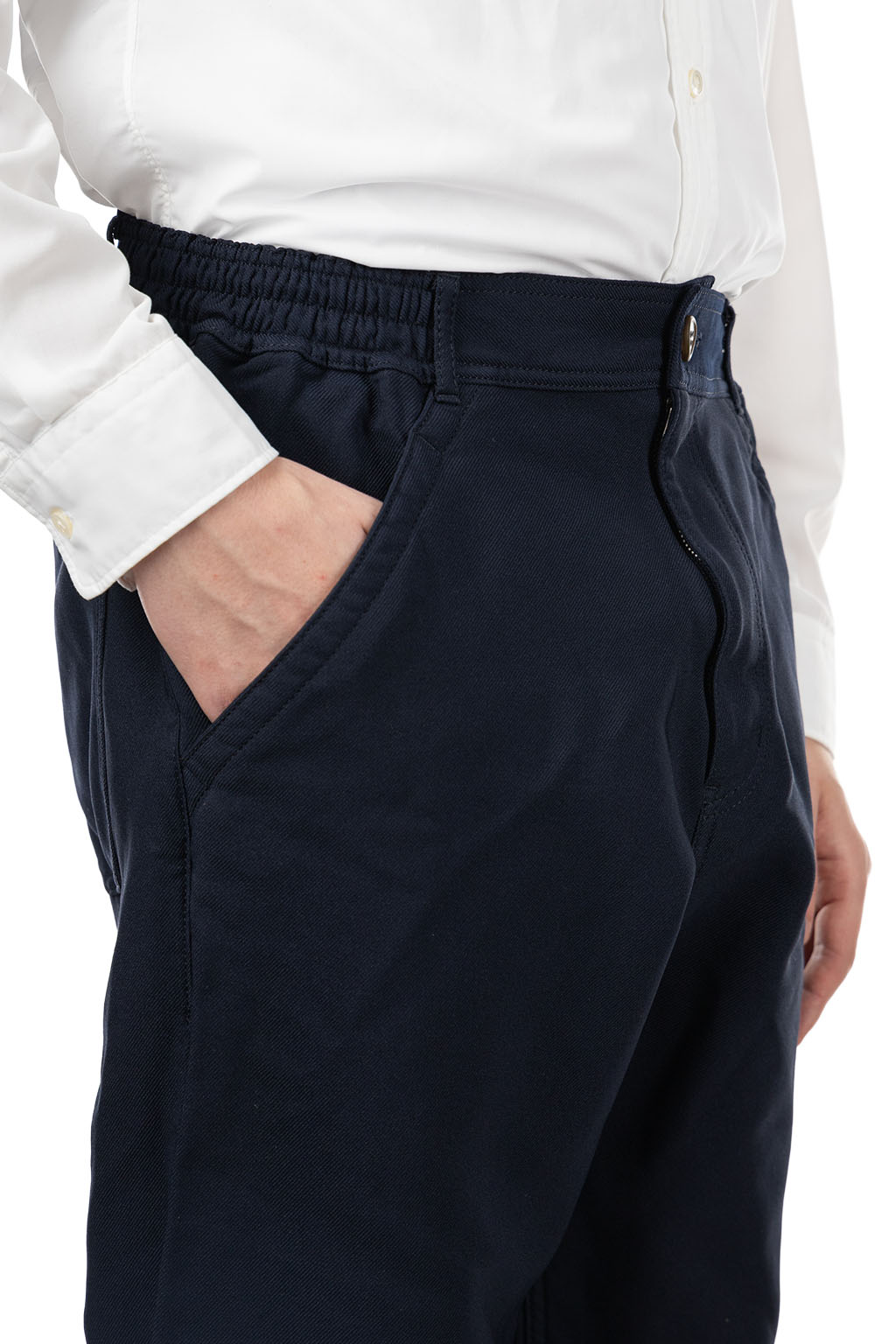 Comme Des Garcons Homme Deux - Cropped Casual Trousers - Navy