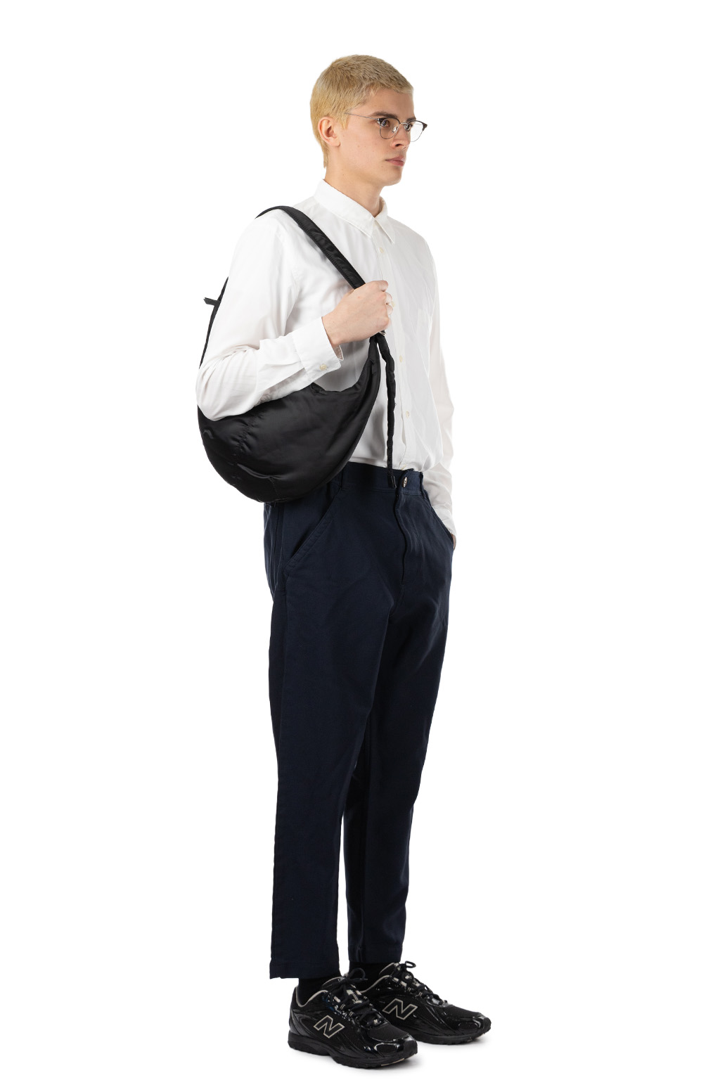 Comme Des Garcons Homme Deux - Cropped Casual Trousers - Navy