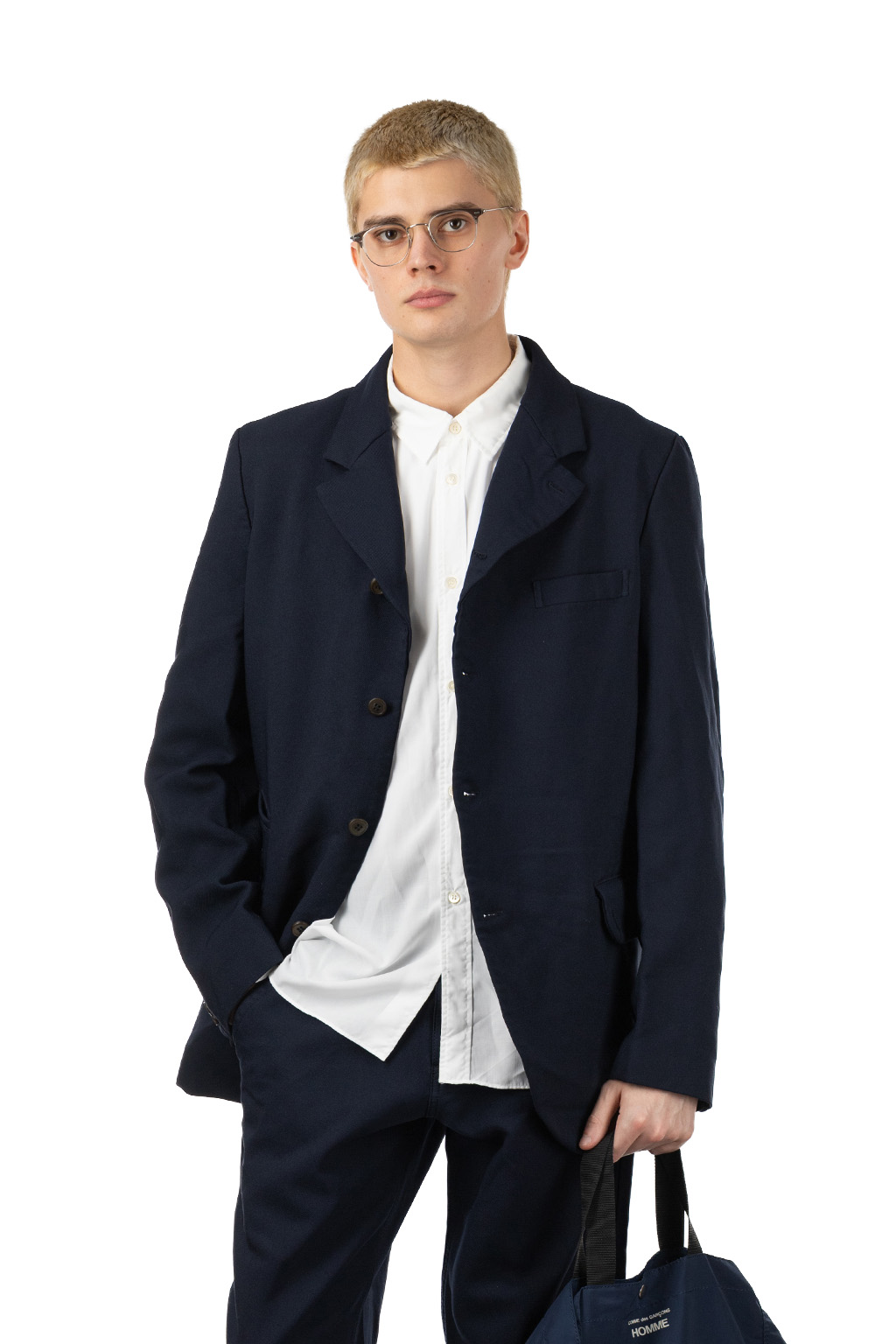 Comme Des Garcons Homme Deux - Patch Pocket Jacket - Navy