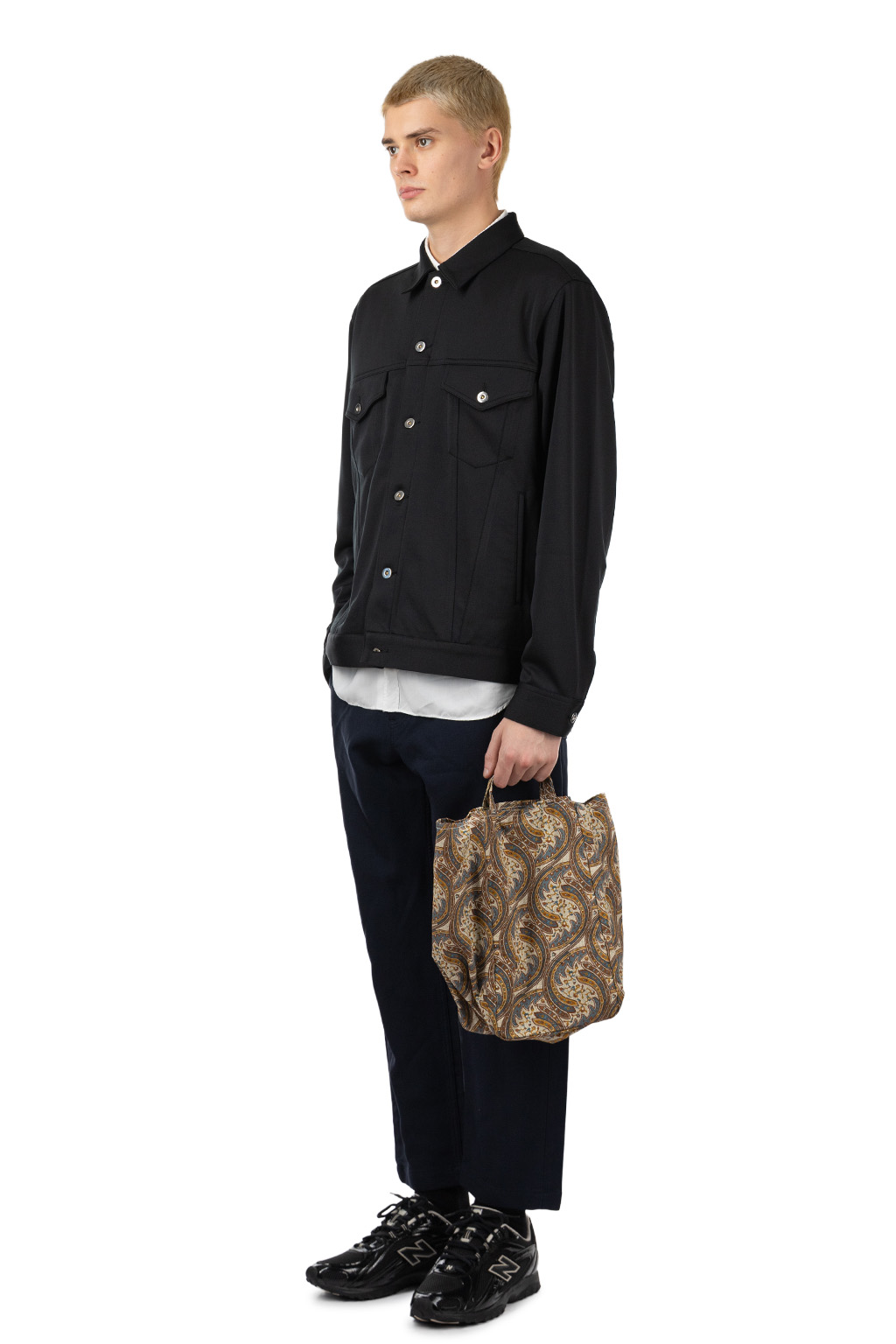 Comme Des Garcons Homme Deux - Black Trucker Style Jacket - Black