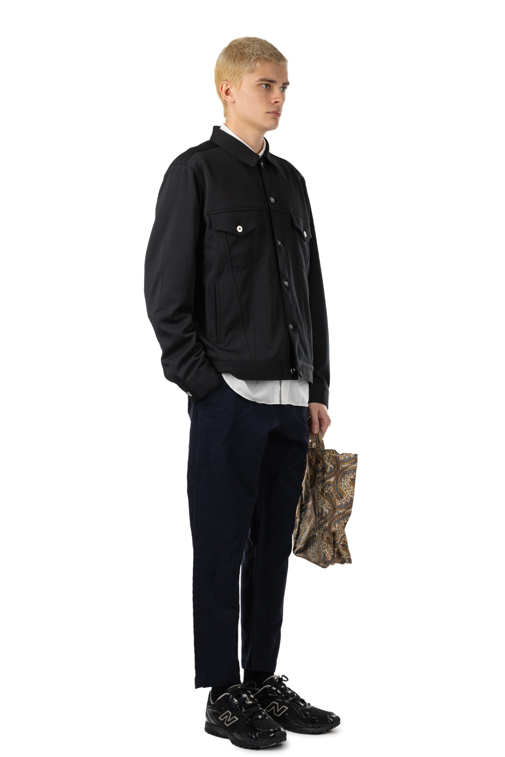 Comme Des Garcons Homme Deux - Black Trucker Style Jacket - Black