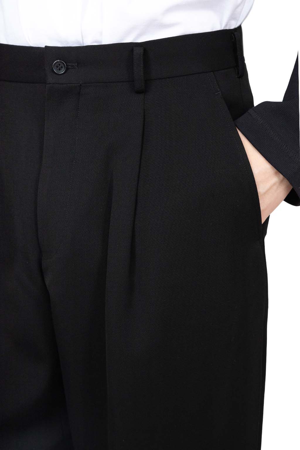 Comme Des Garcons Homme Deux - Men Wool Trouser - Black