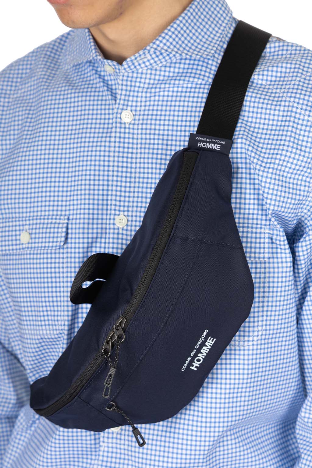 Comme Des Garcons Homme - Polyester Corduroy Wiast Bag - Navy