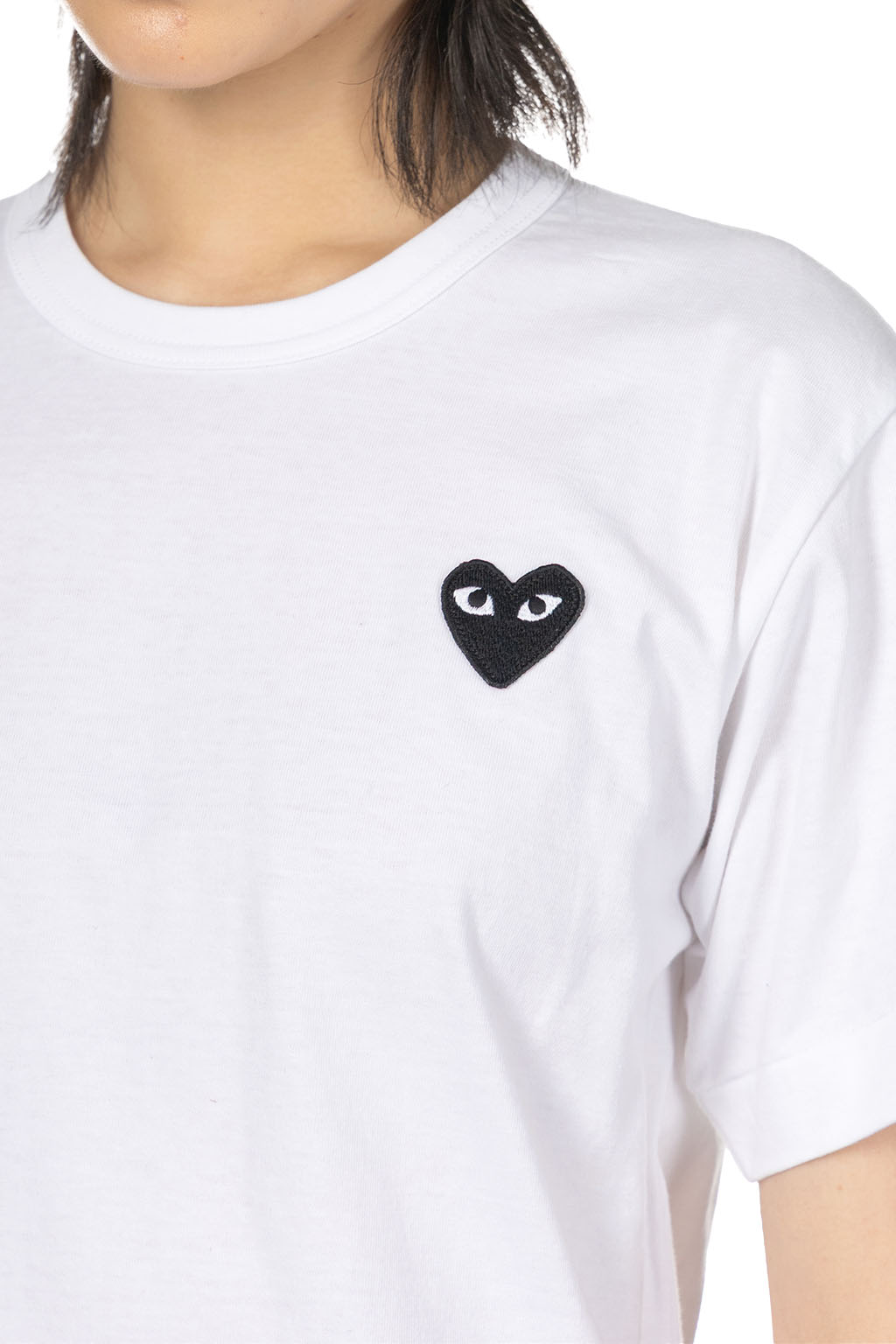 Comme Des Garcons Play Unisex Black Heart T-Shirt - White