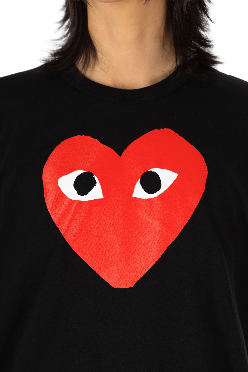 Comme Des Garcons Play Red Heart T-Shirt - Black