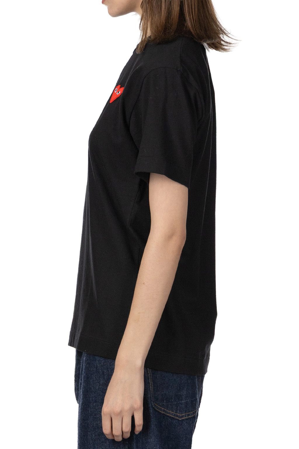 Comme Des Garcons Play Unisex Red Heart T-Shirt - Black