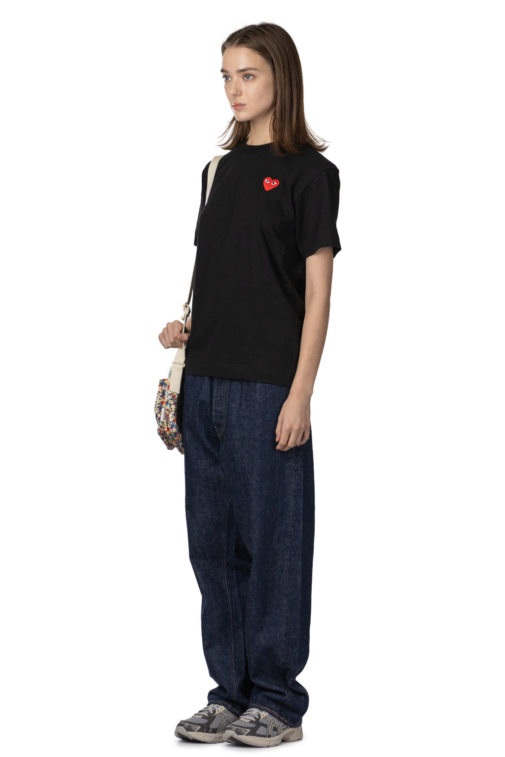 Comme Des Garcons Play Unisex Red Heart T-Shirt - Black