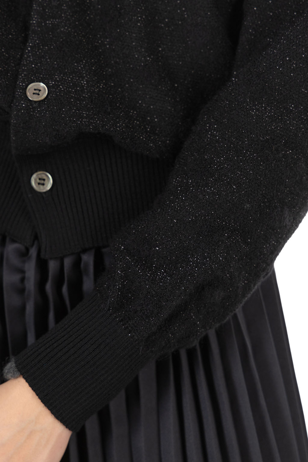 Comme Des Garcons TAO - Alpaca Blend Dot Jacquard Knitted Top - Black