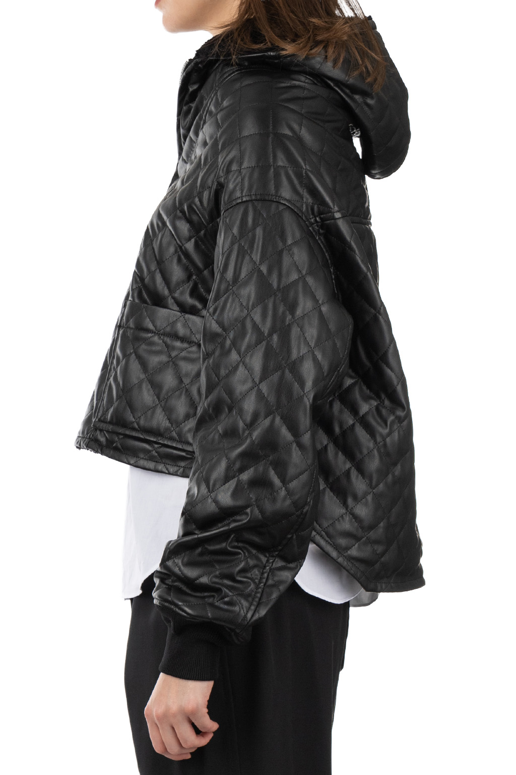 Comme Des Garcons Comme Des Garcons  - Cropped Quilted Bomber Jacket - Black