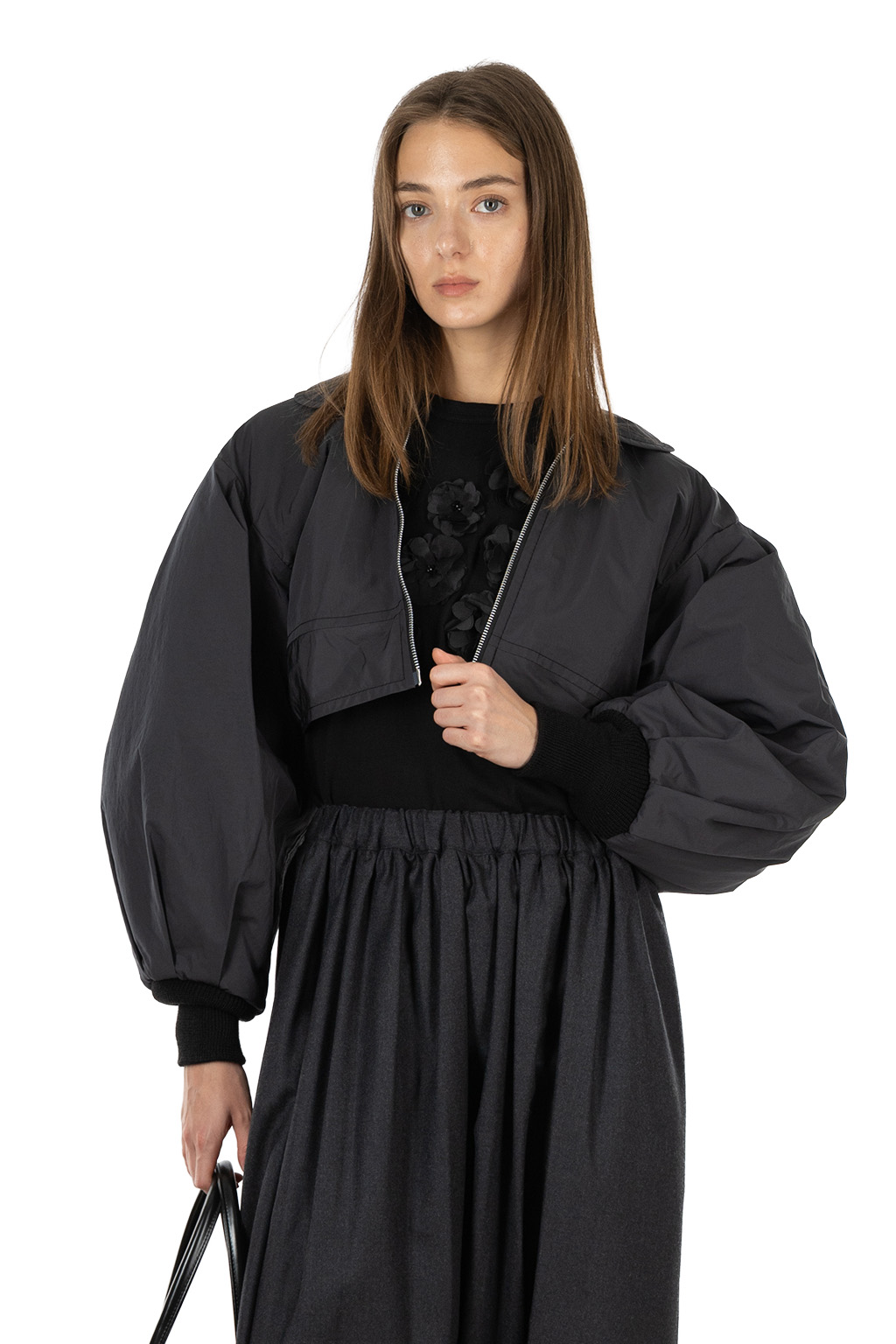 Comme Des Garcons TAO - Nylon Polyester Taffeta Short Jacket - Black
