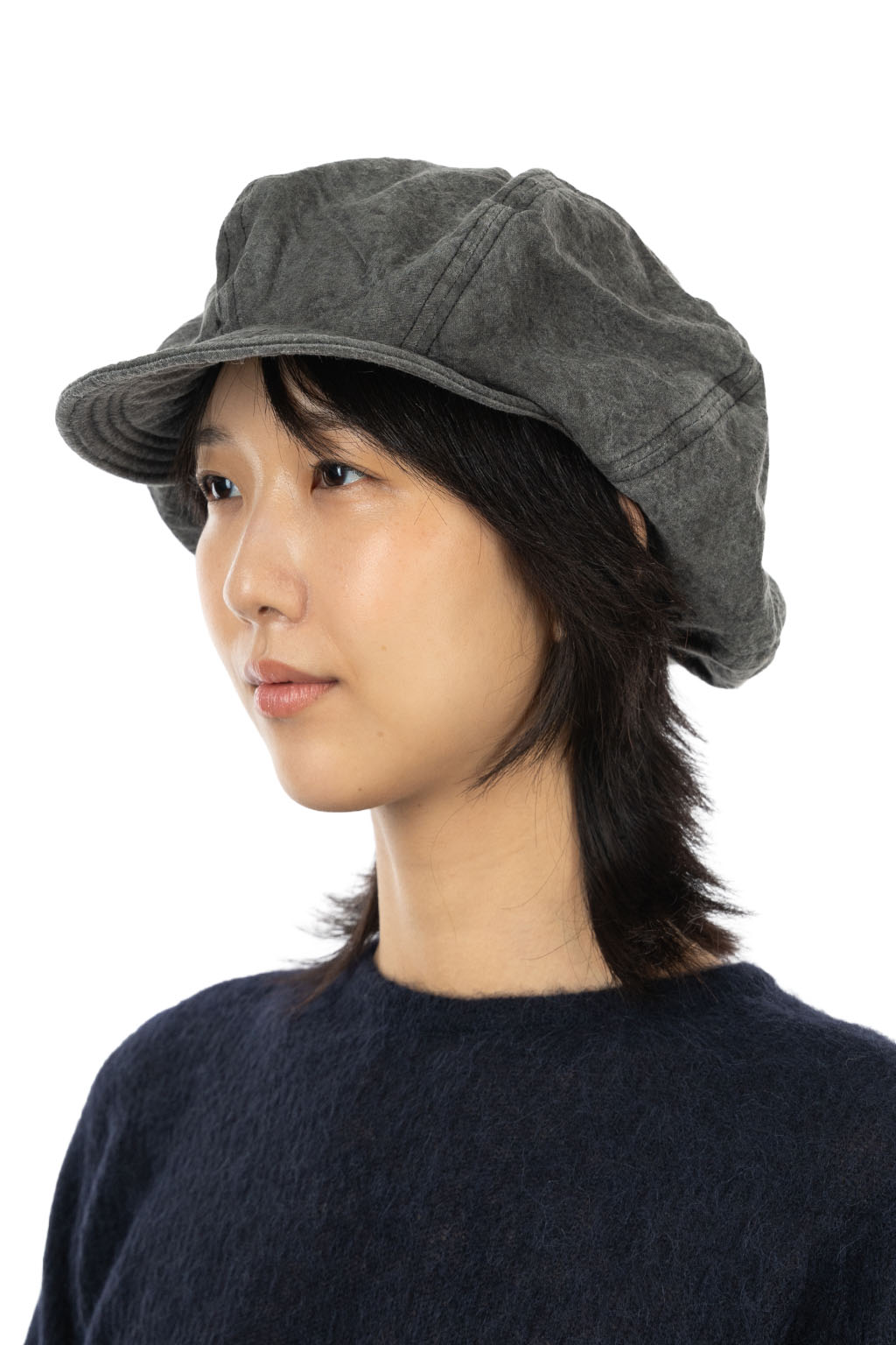 Decho - Natural Dye Canvas Casquette - Sumi Black
