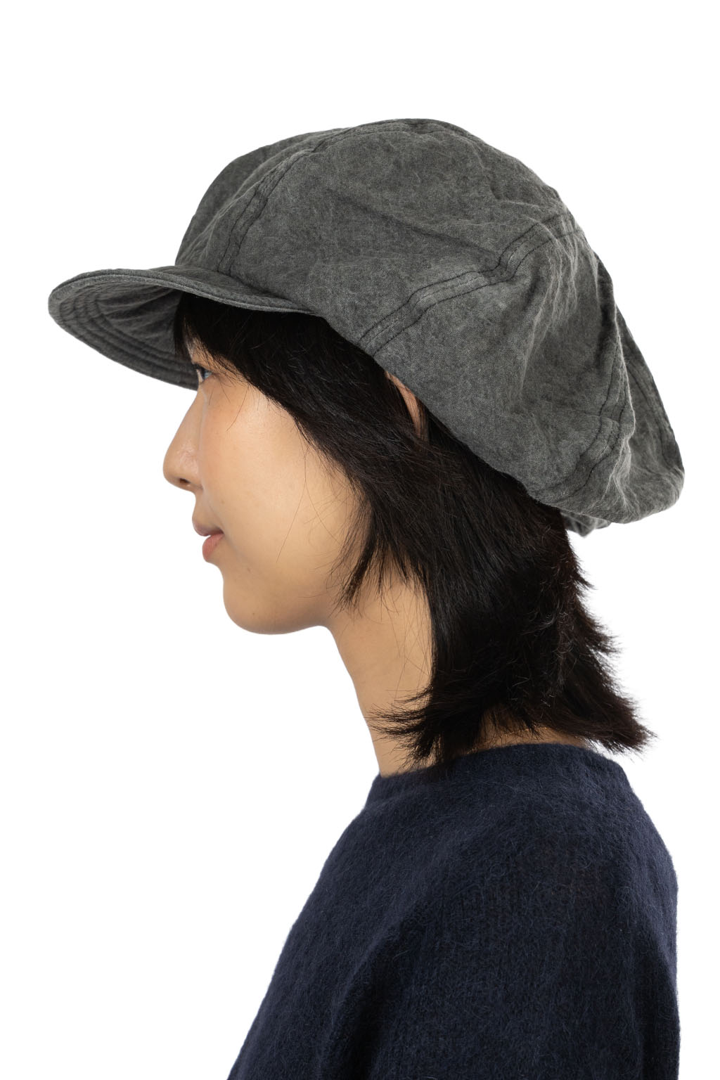 Decho - Natural Dye Canvas Casquette - Sumi Black