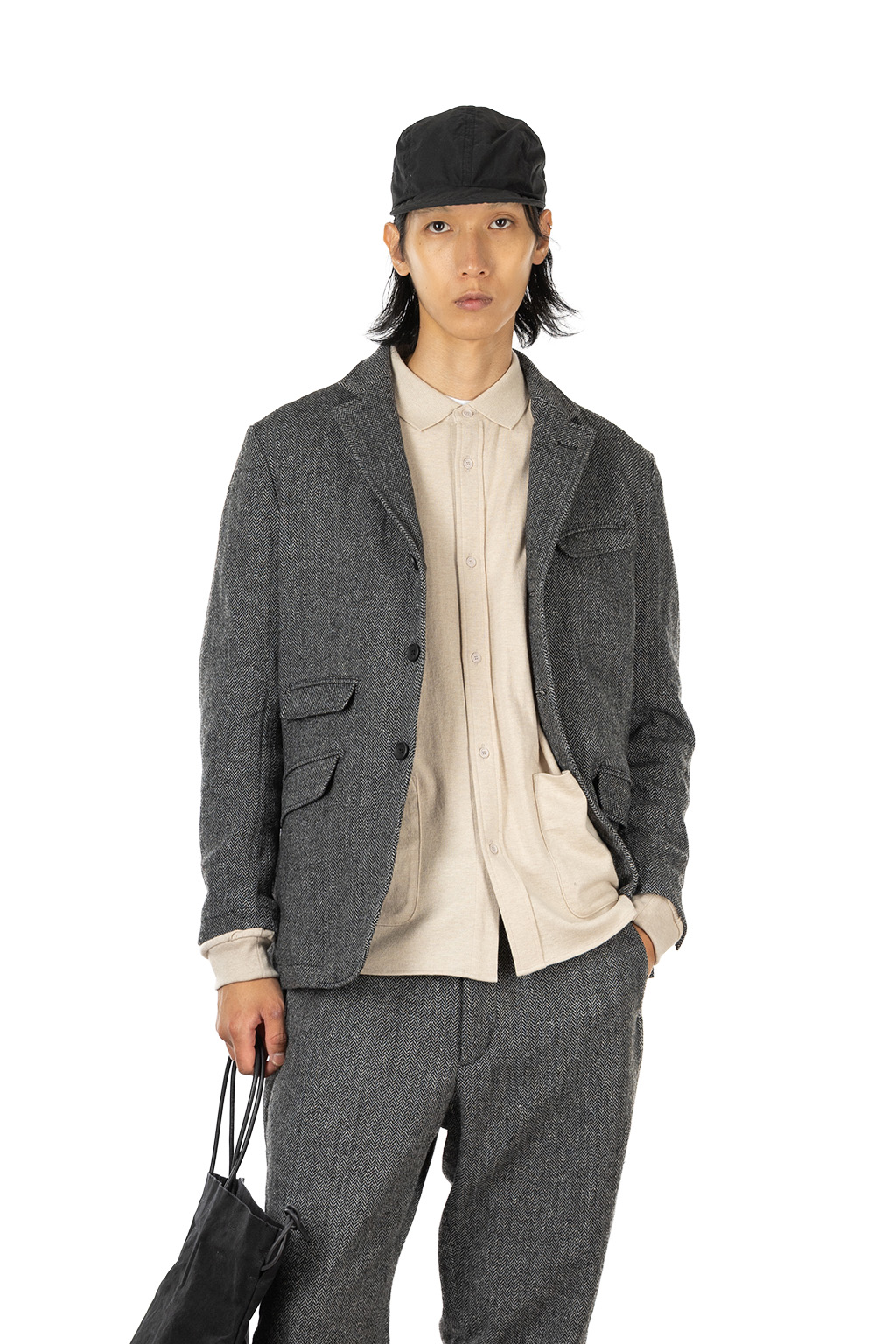 Engineered Garments - Andover Jacket - Grey Poly Wool Herringbone