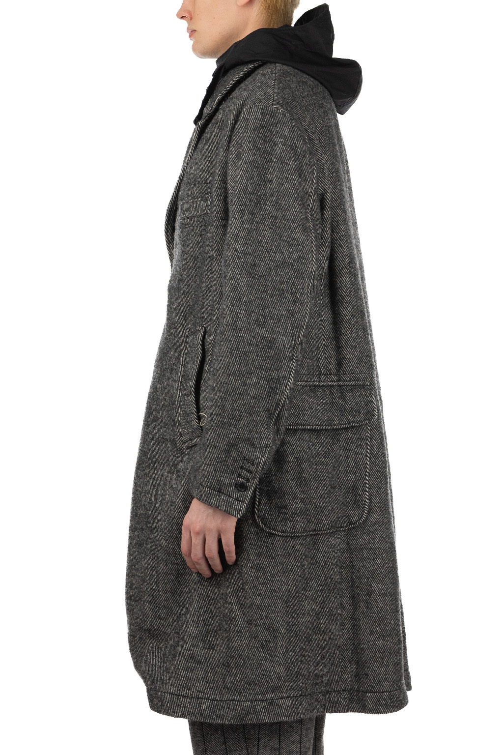 Engineered Garments - Chester Coat - Black Wool Shaggy Twill