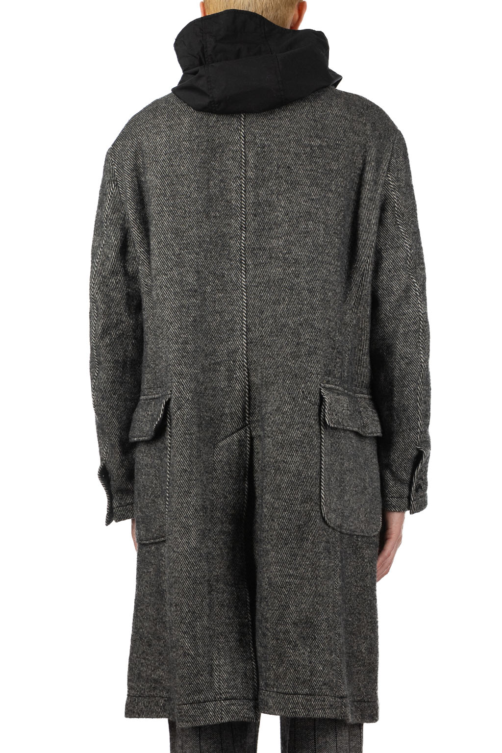 Engineered Garments - Chester Coat - Black Wool Shaggy Twill