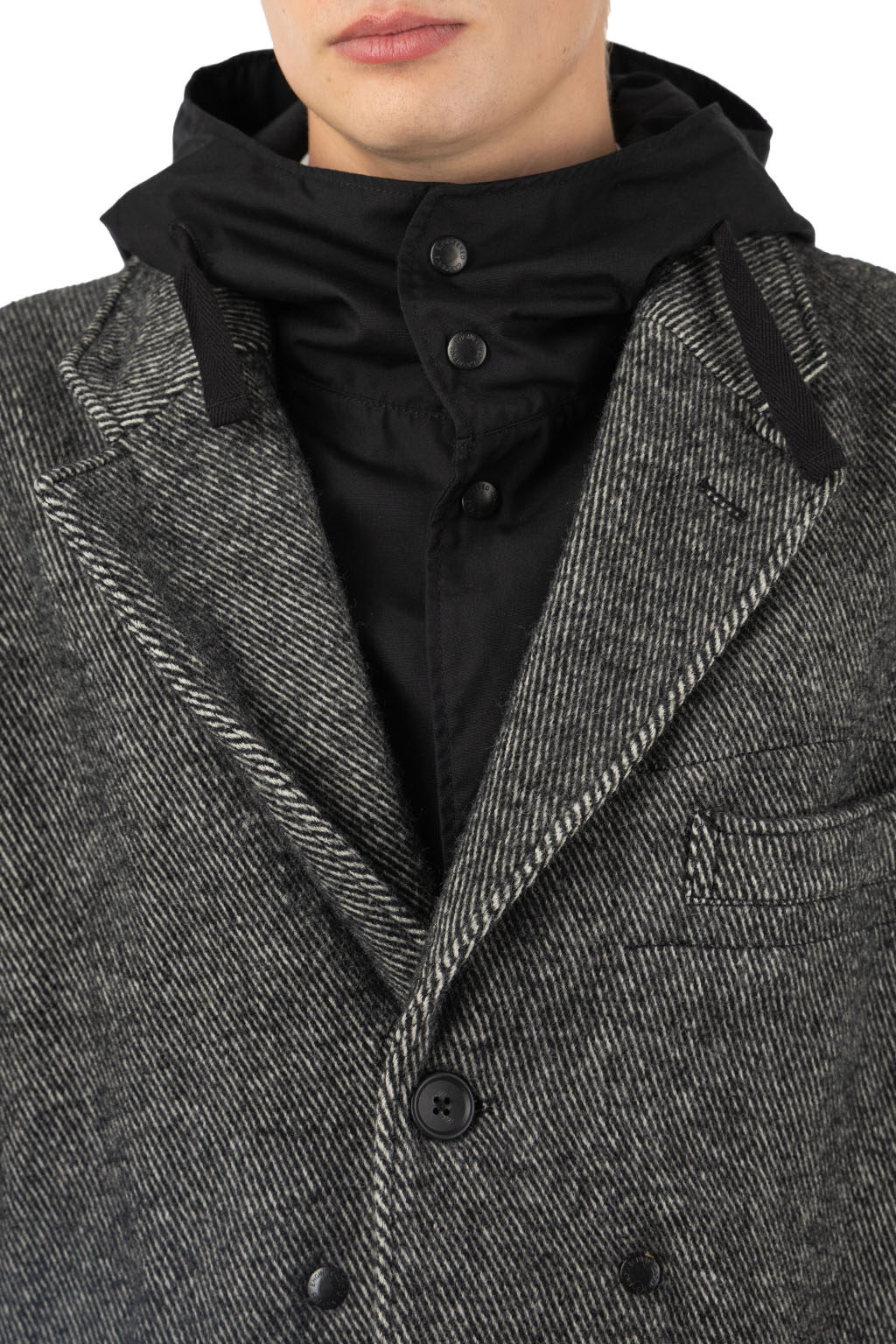Engineered Garments - Chester Coat - Black Wool Shaggy Twill