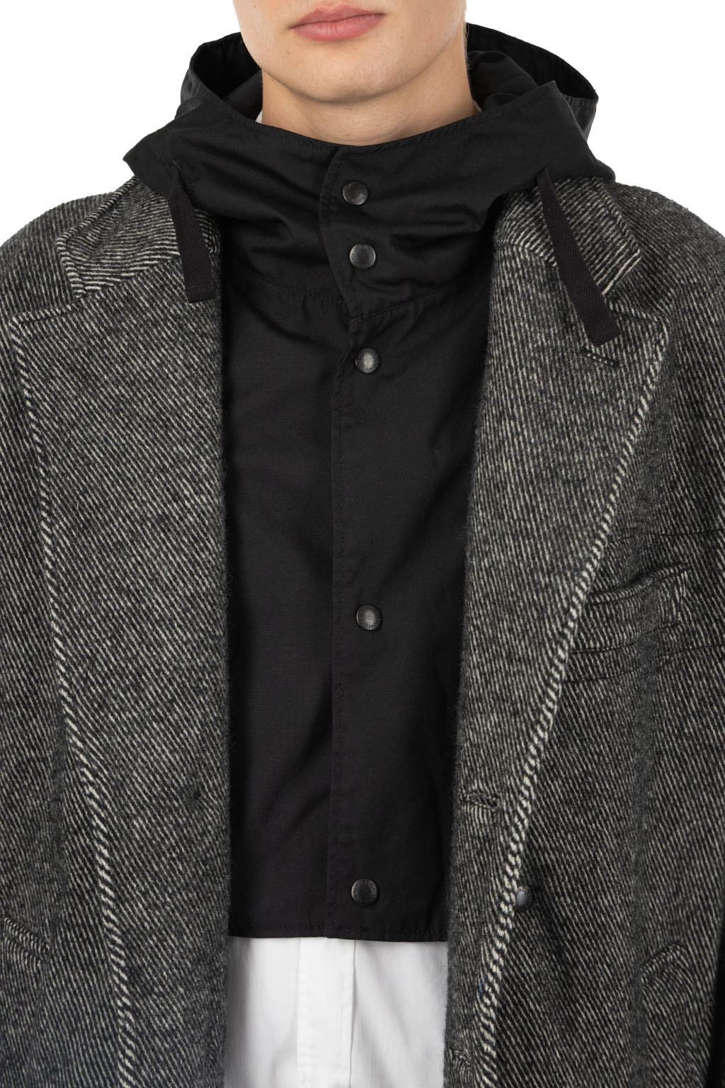 Engineered Garments - Chester Coat - Black Wool Shaggy Twill
