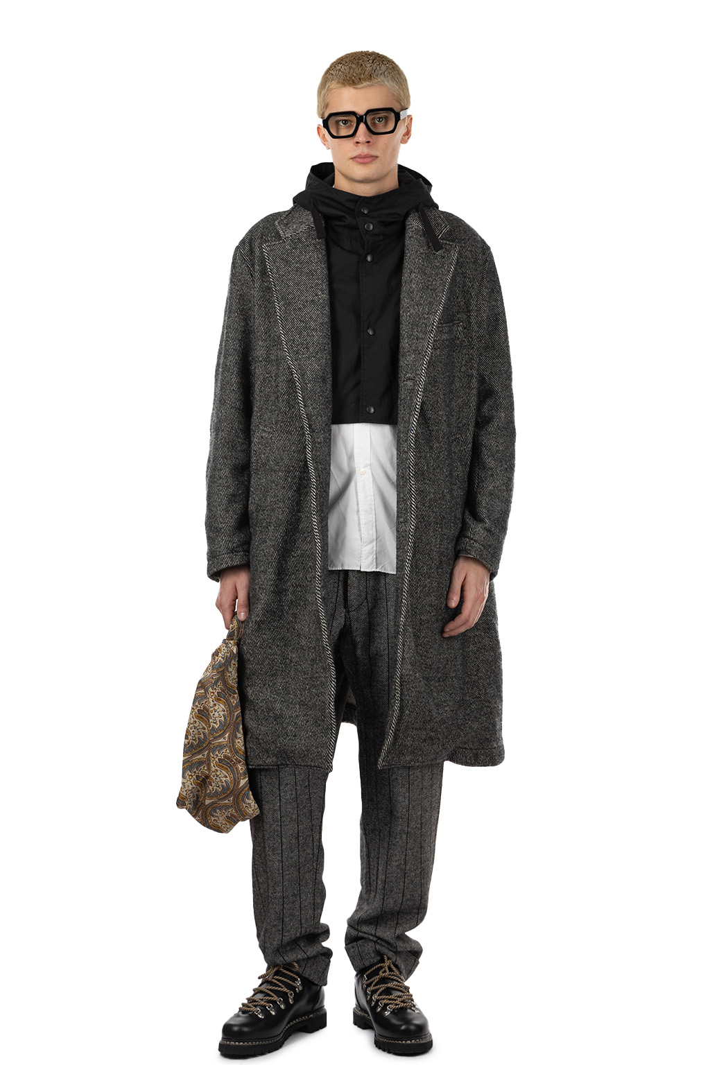 Engineered Garments - Chester Coat - Black Wool Shaggy Twill