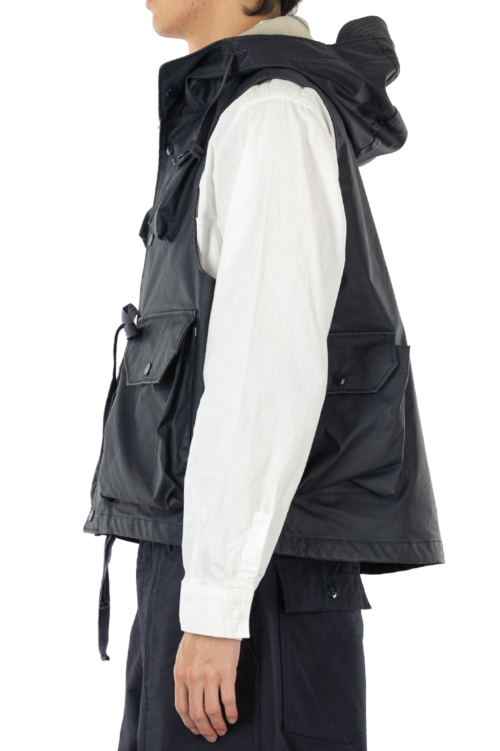 Engineered Garments - Field Vest - Dk.Navy Polyester Coated Cloth