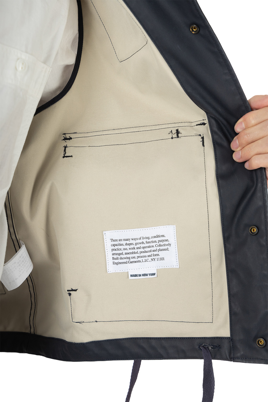 Engineered Garments - Field Vest - Dk.Navy Polyester Coated Cloth