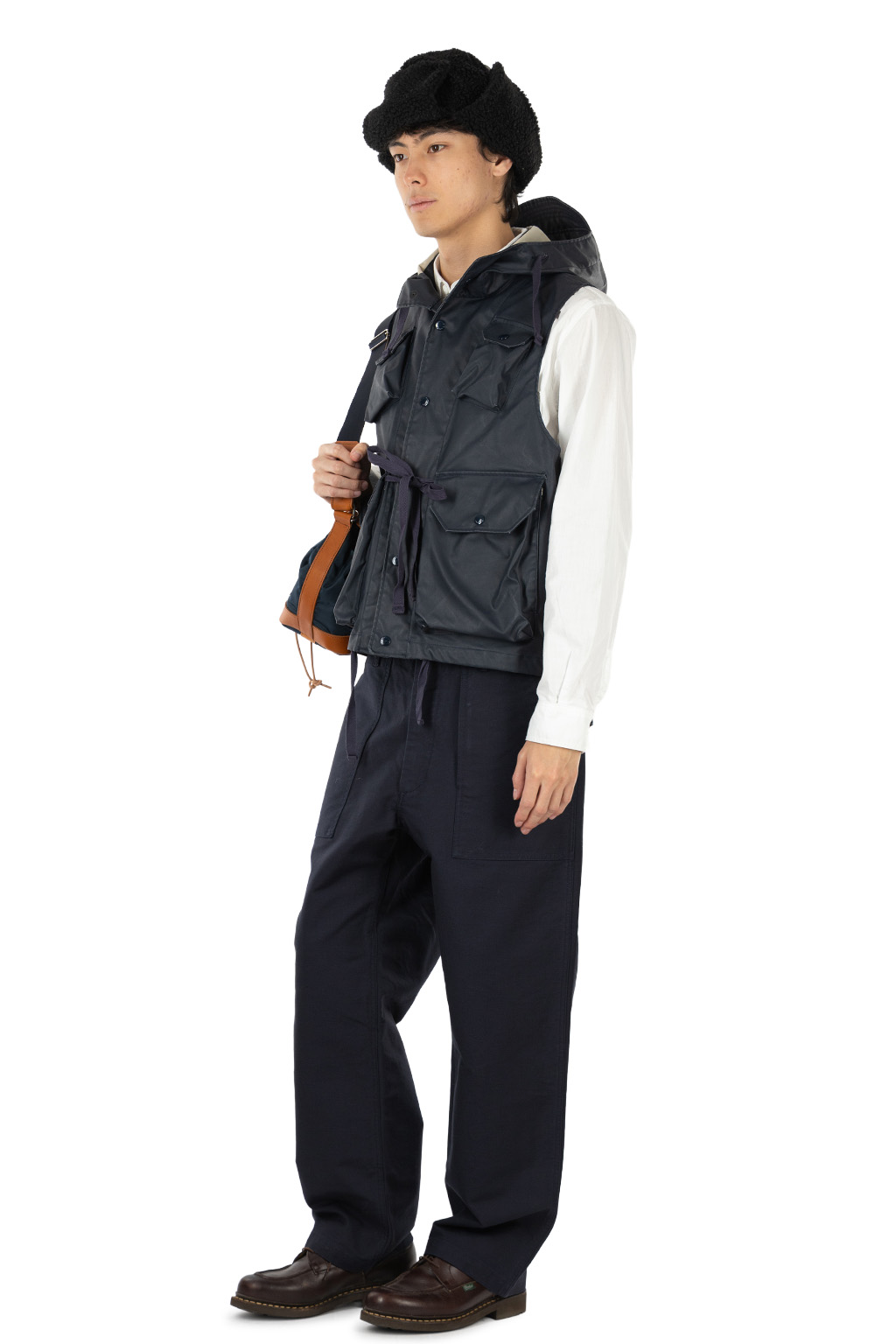 Engineered Garments - Field Vest - Dk.Navy Polyester Coated Cloth