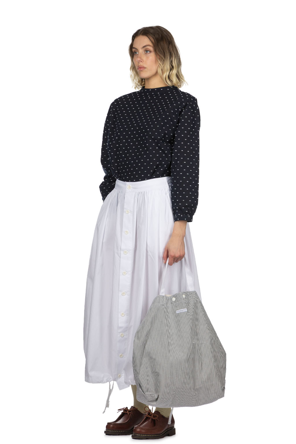 Engineered Garments - Gather Skirt - White 100s 2 Ply Broadcloth