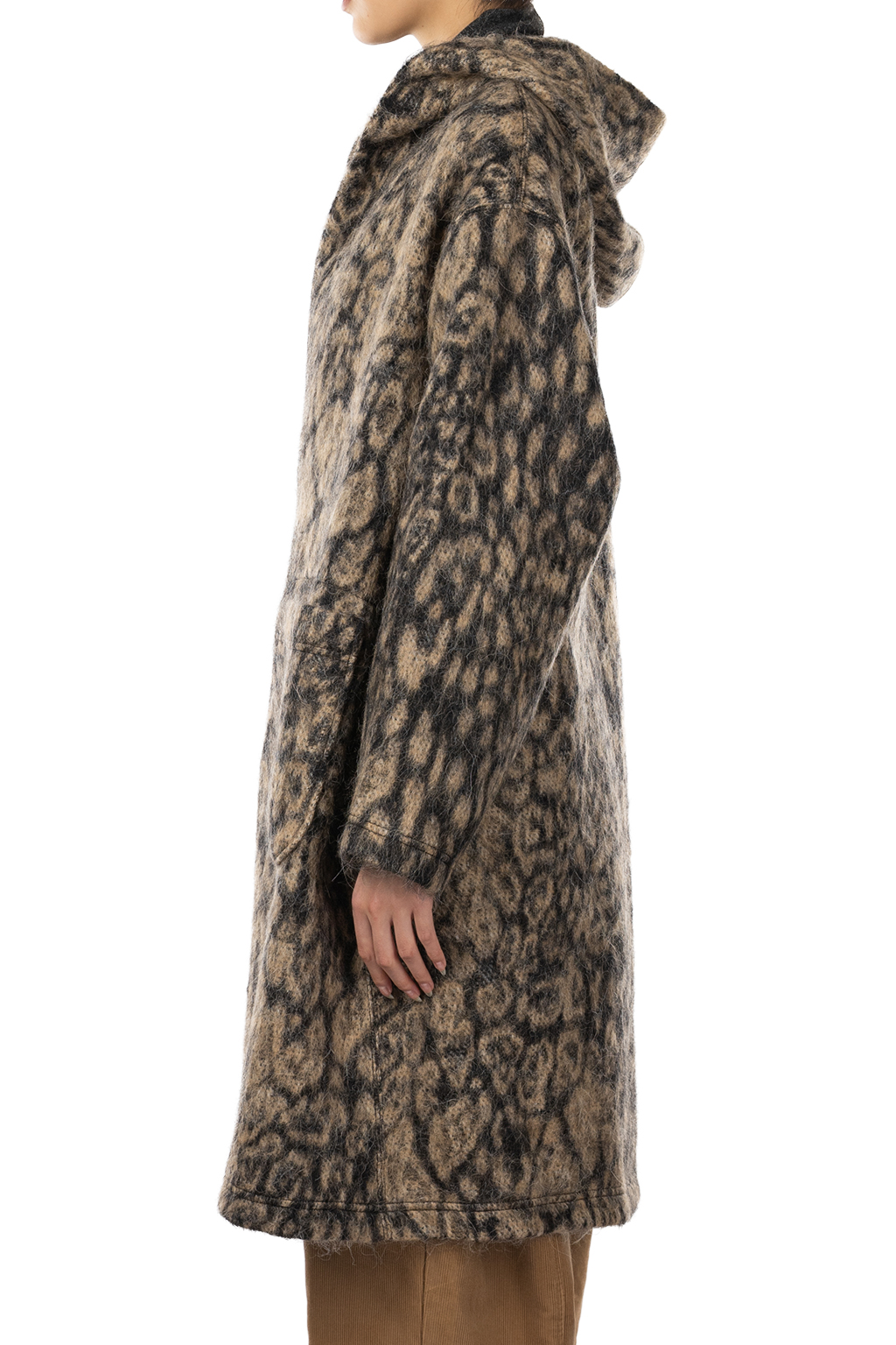 Engineered Garments - Knit Robe - Brown Wool Poly Leopard Jacquard