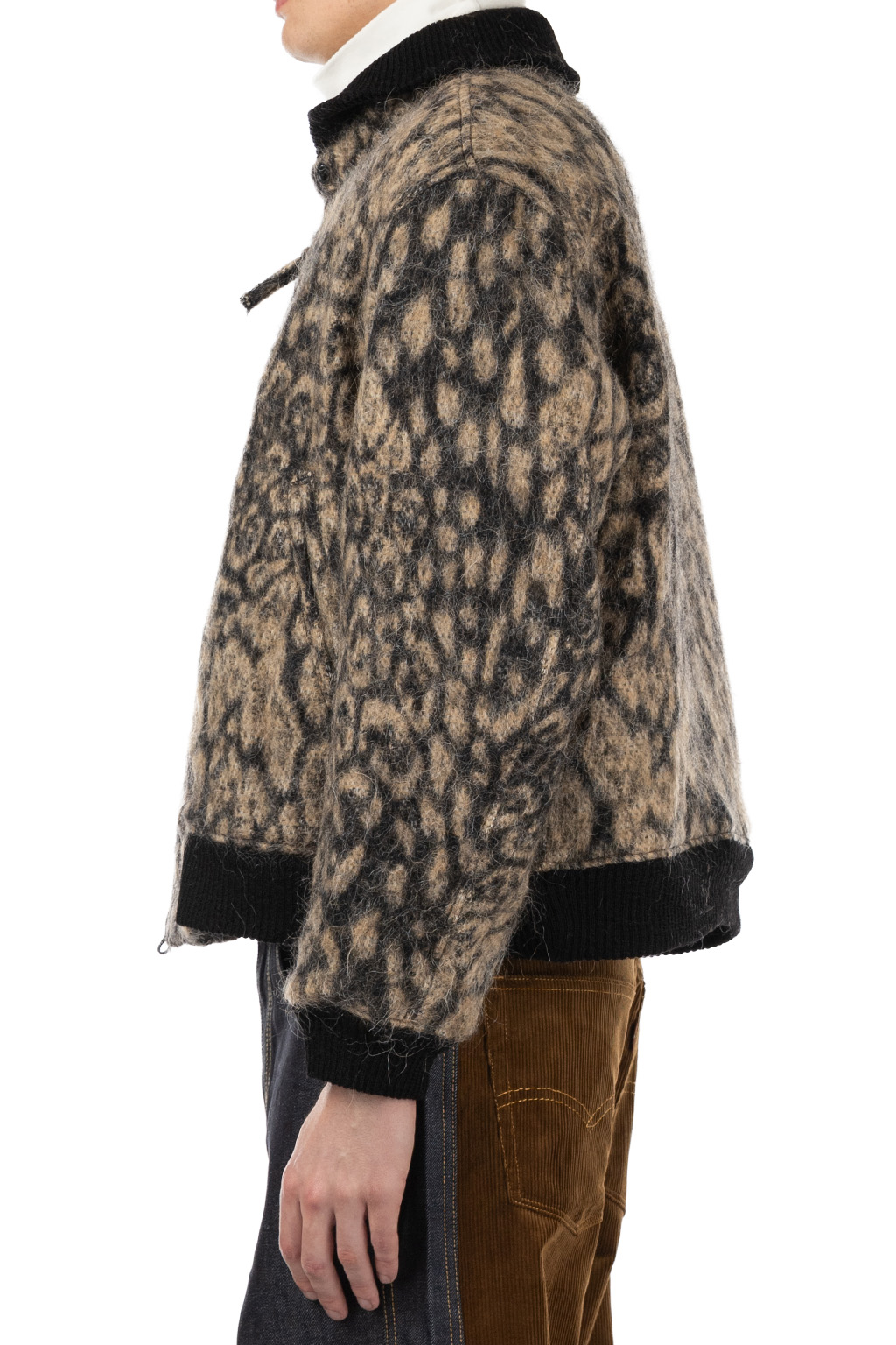 Engineered Garments - LL Jacket - Brown Wool Poly Leopard Jacquard