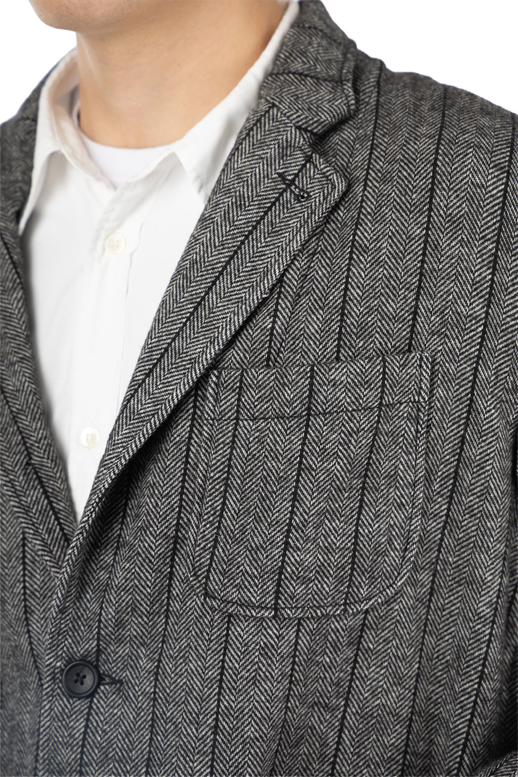 Engineered Garments - Loiter Jacket - Dk.Grey Wool Striped HB