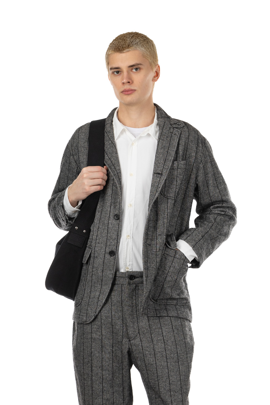 Engineered Garments - Loiter Jacket - Dk.Grey Wool Striped HB
