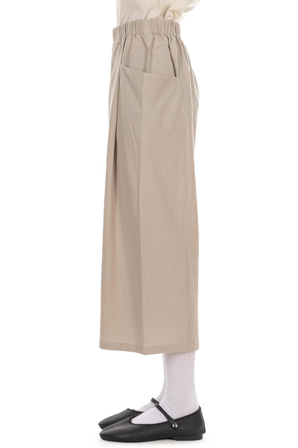 Evam Eva - Cotton Culotte Pants - Greige