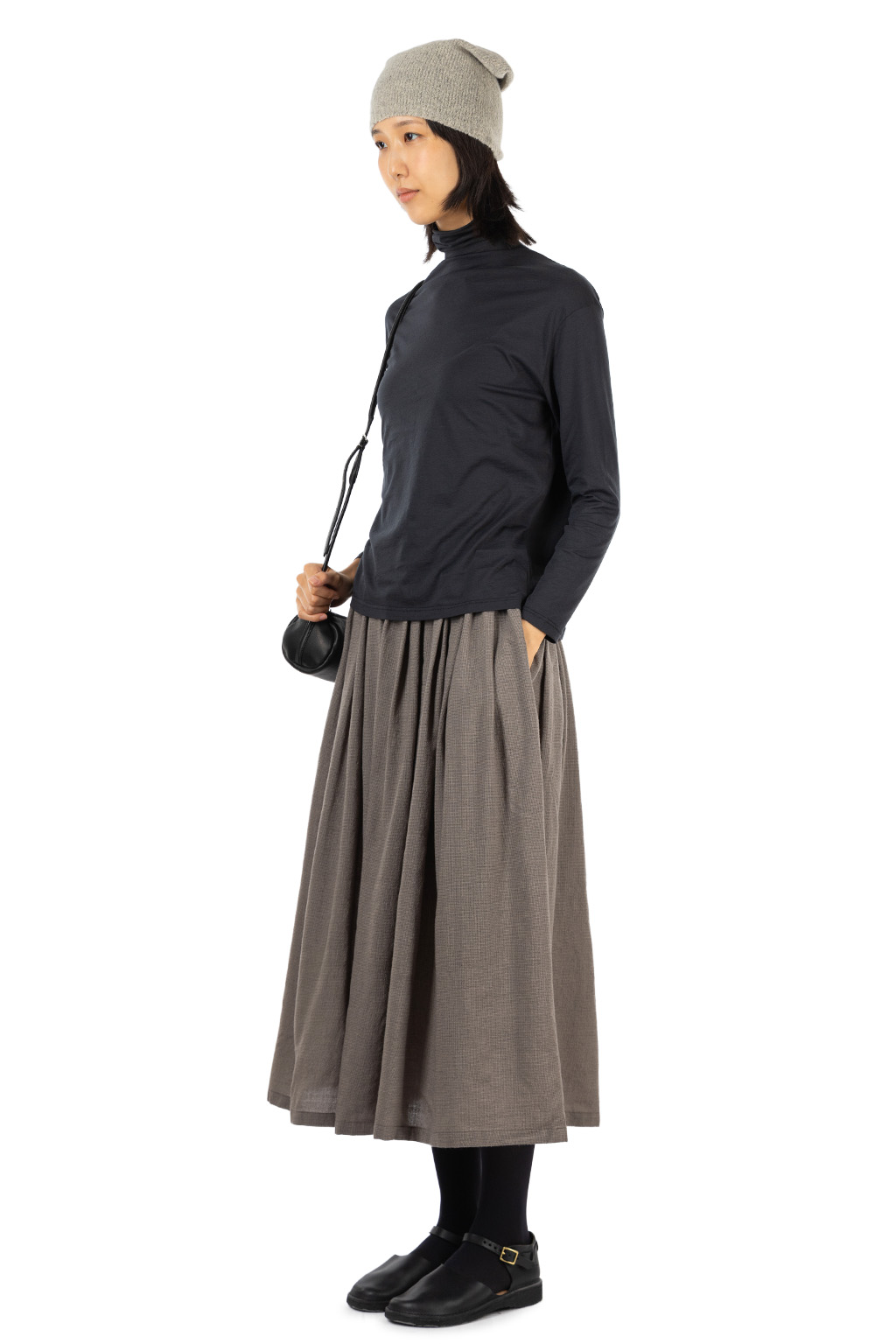 Evam Eva - Cut & Sew Turtleneck - Sumi