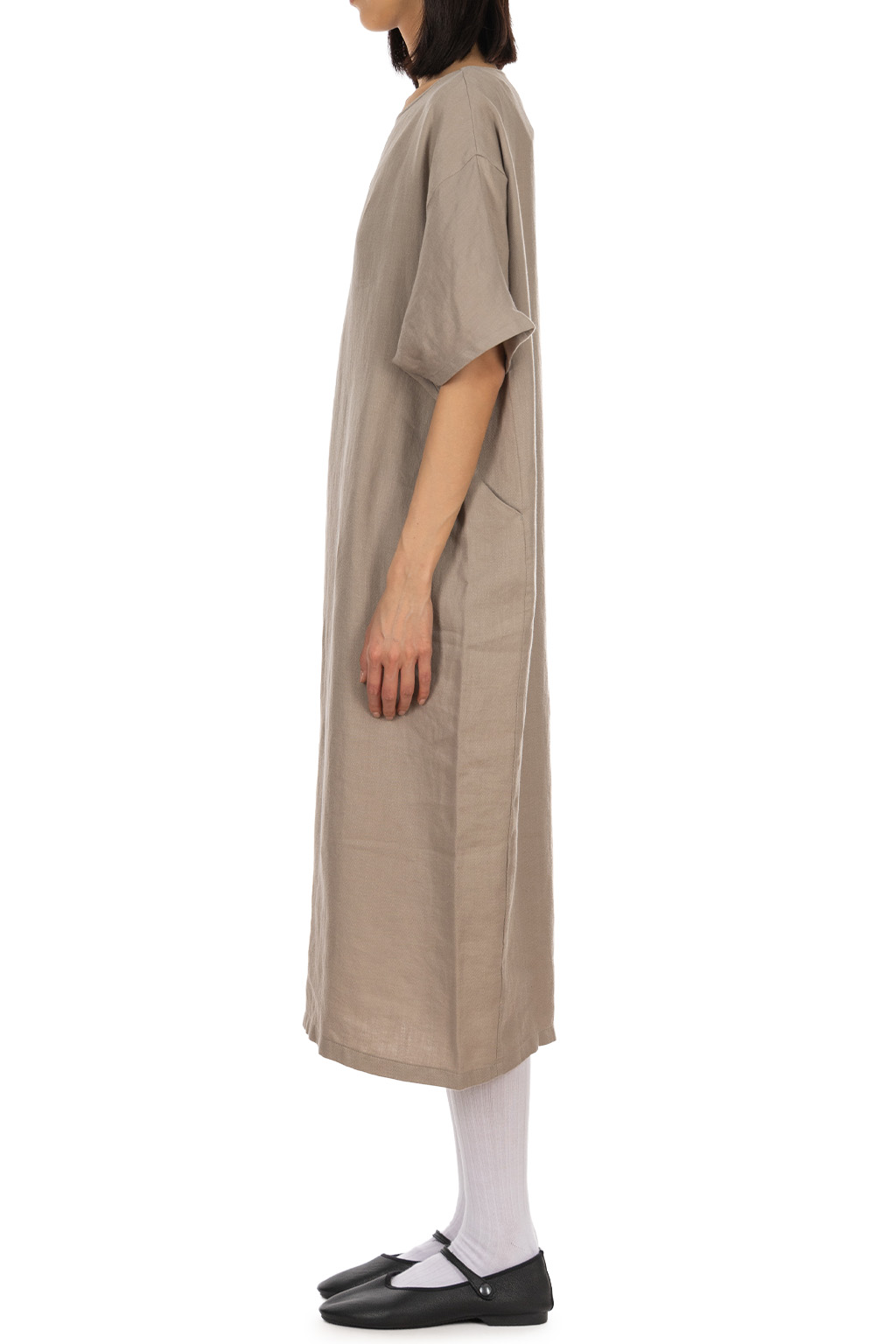 Evam Eva - Linen Dolman One Piece - Sage