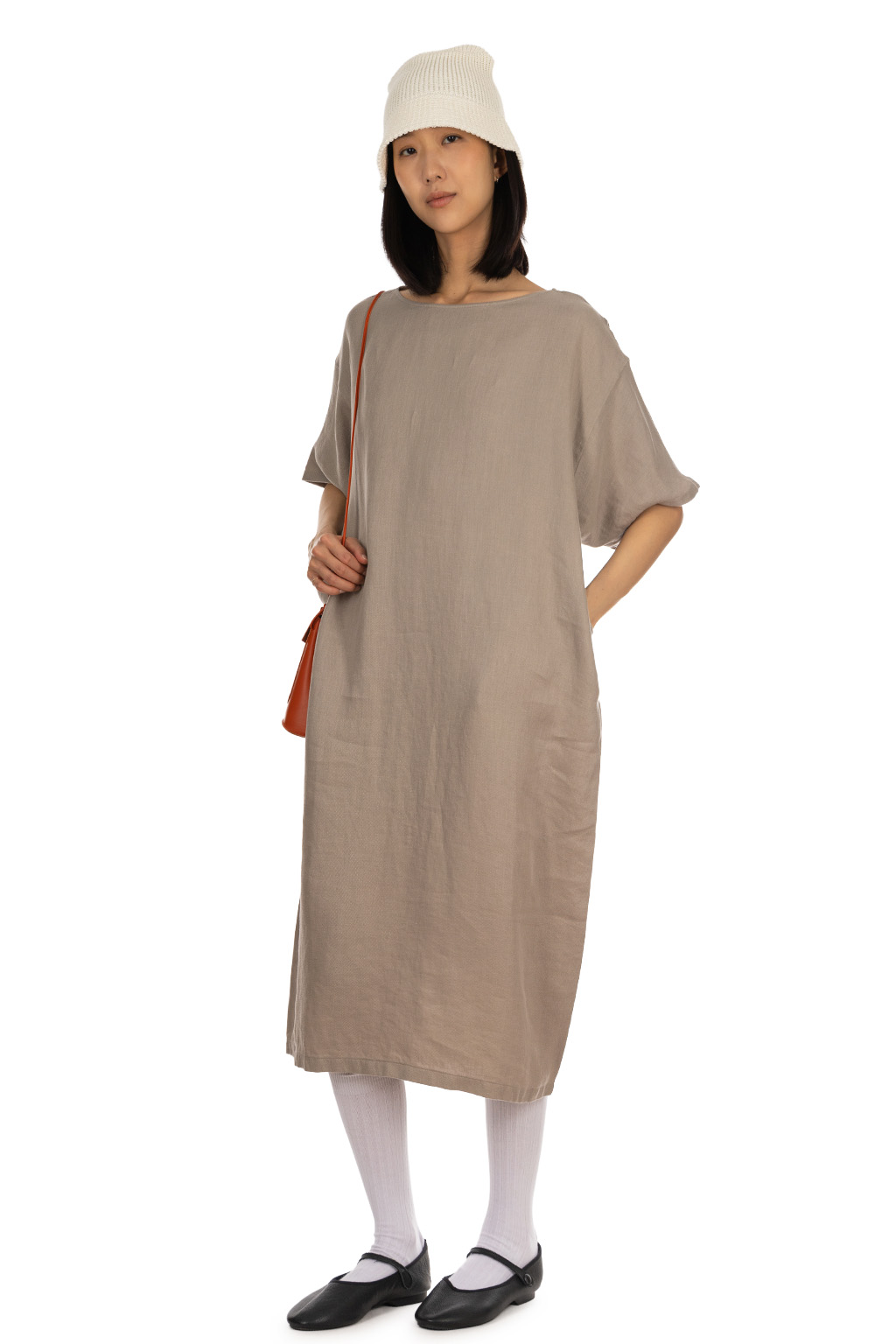 Evam Eva - Linen Dolman One Piece - Sage